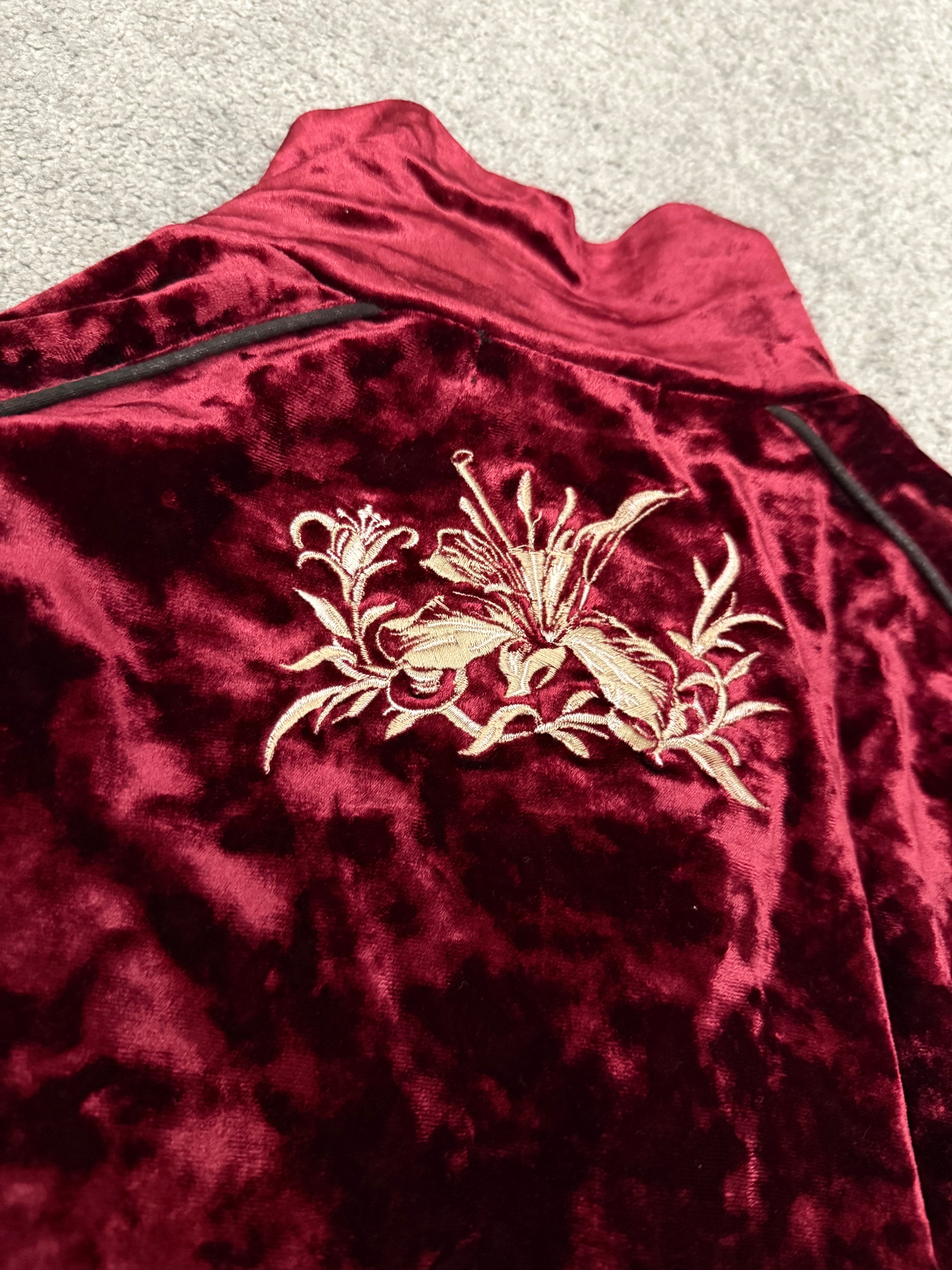 Tornado Mart 00‘s Tribal Embroidery Velour Track Jacket