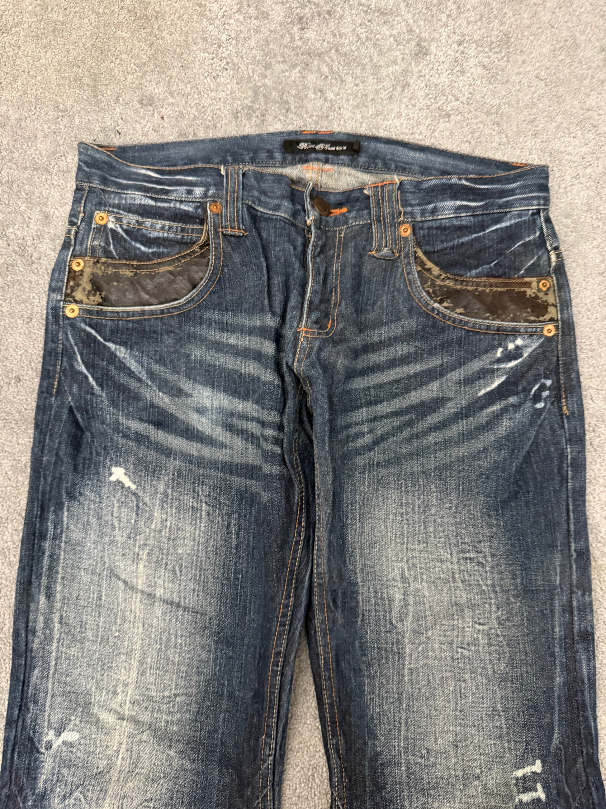 Root3 flap pockets whisker washed flared Pants