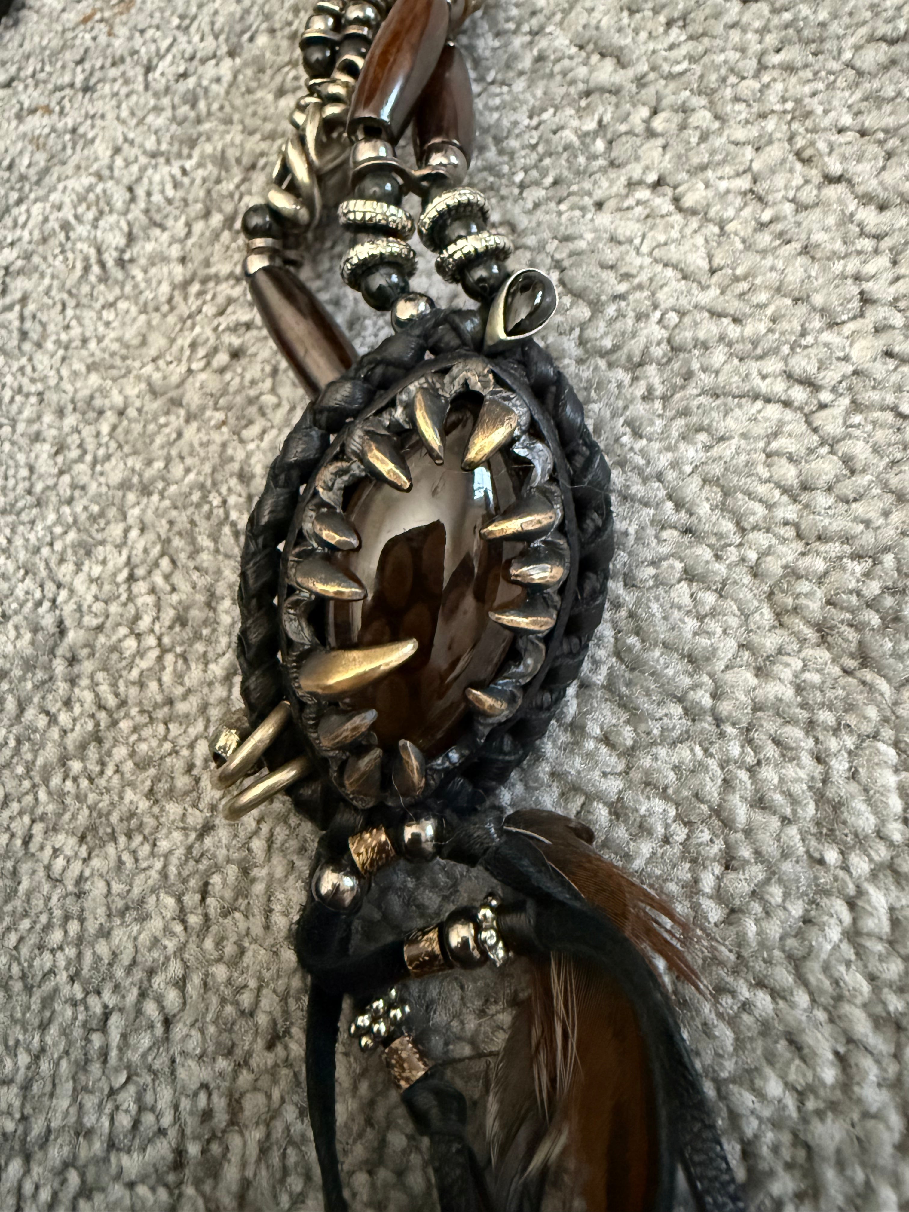 14th Addiction 1/1 Hyperclaw feather necklace