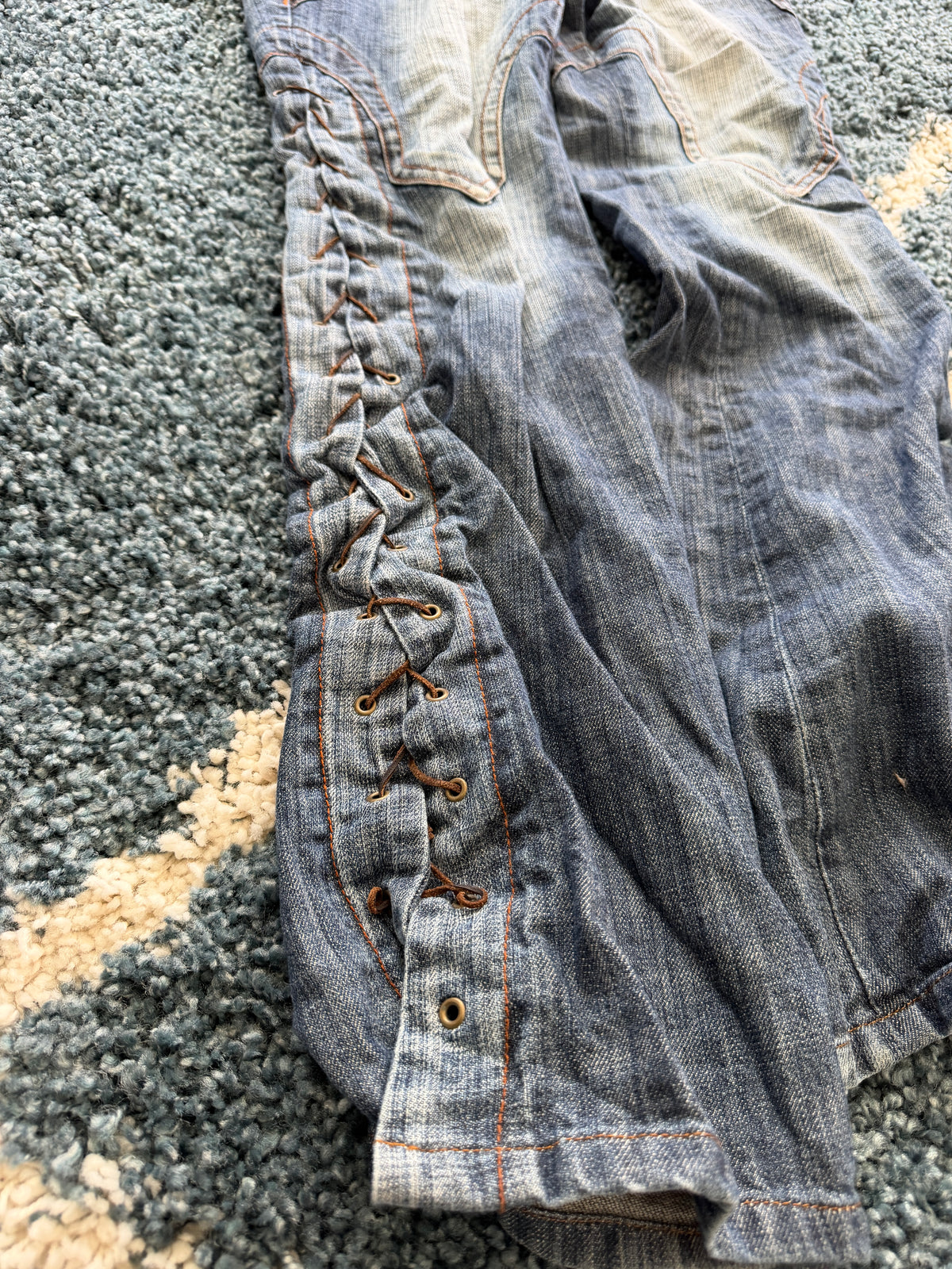 Tornado Mart Laced Up Flared Pants