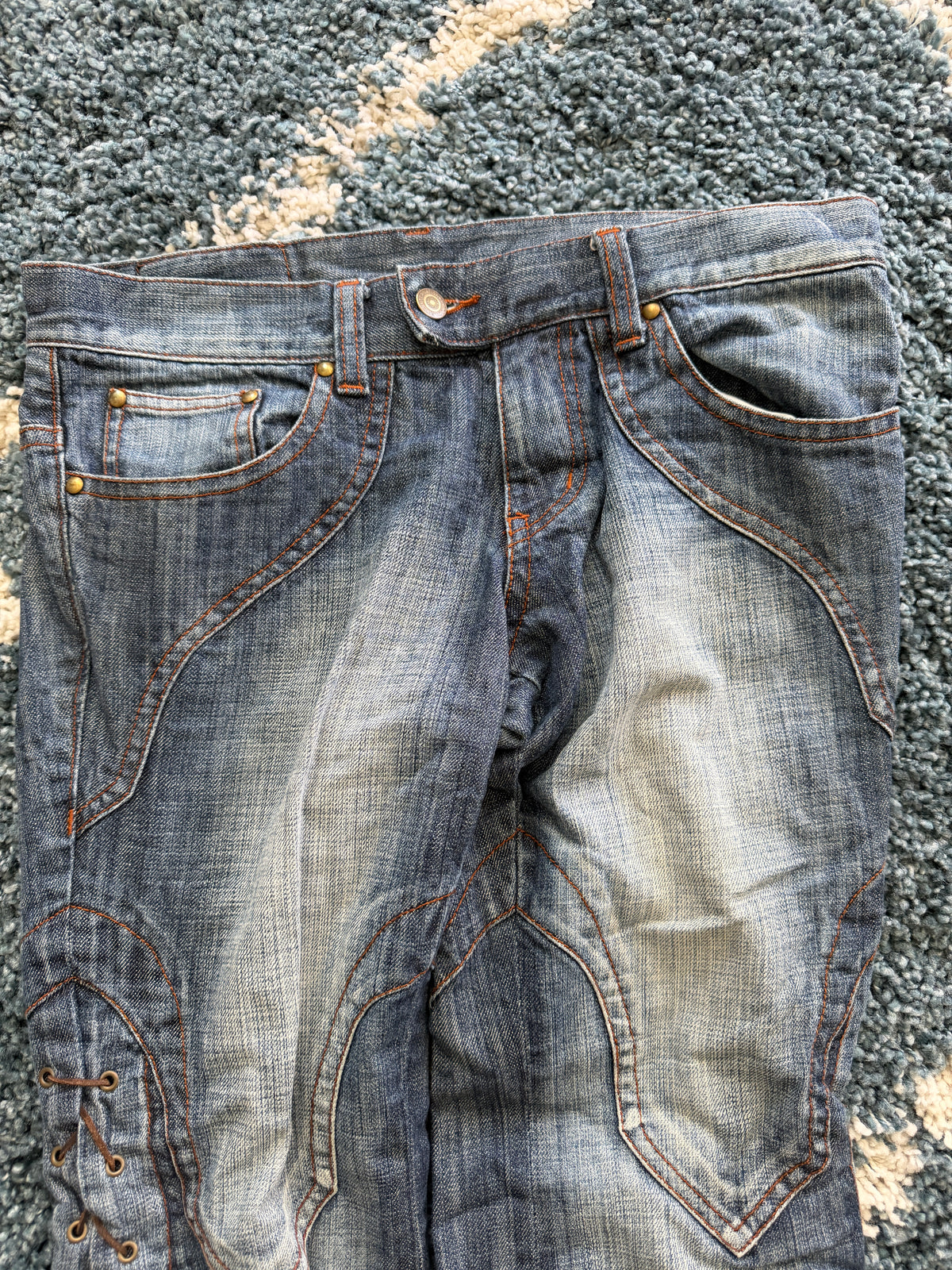 Tornado Mart Laced Up Flared Pants