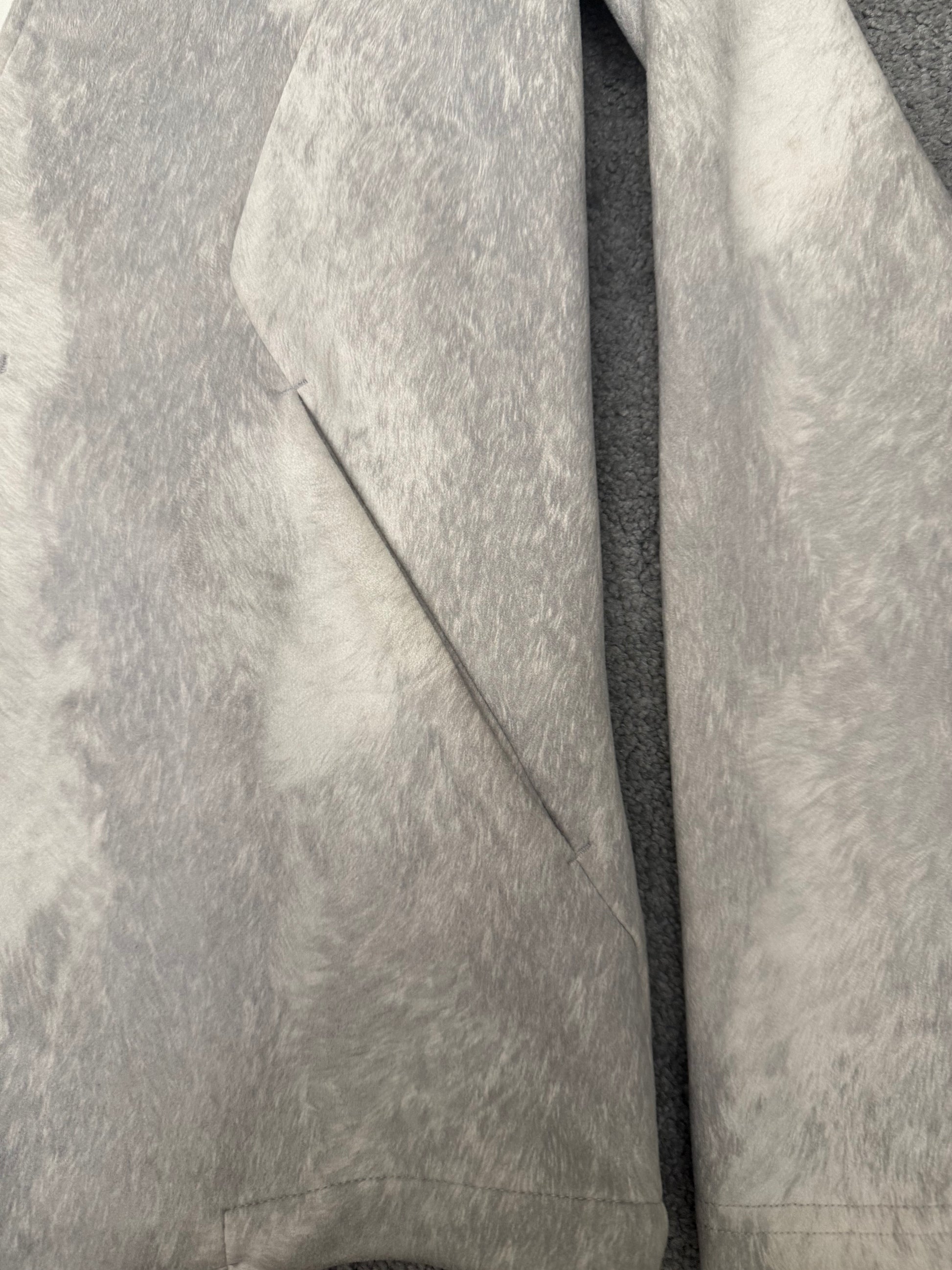 Tornado Mart white wolf suede blazer