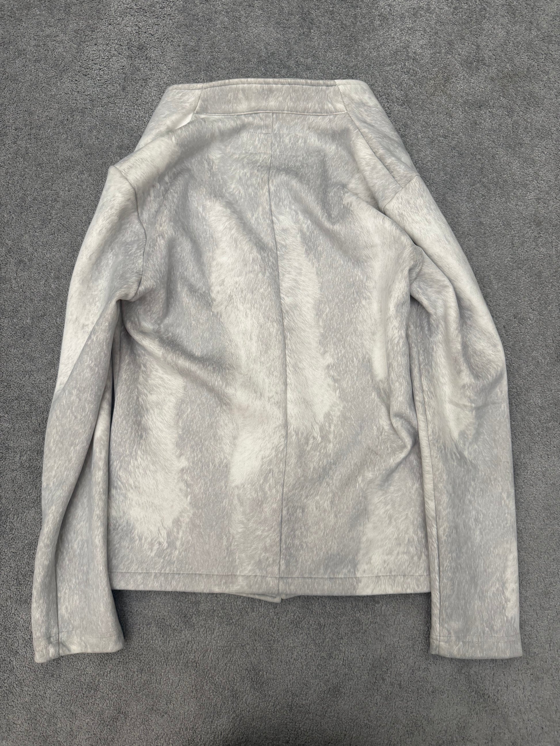 Tornado Mart white wolf suede blazer