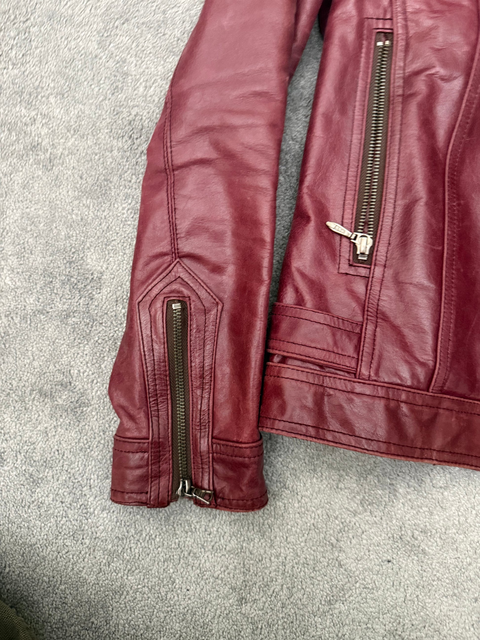 Tornado Mart Bordeux detachable fur leather jacket
