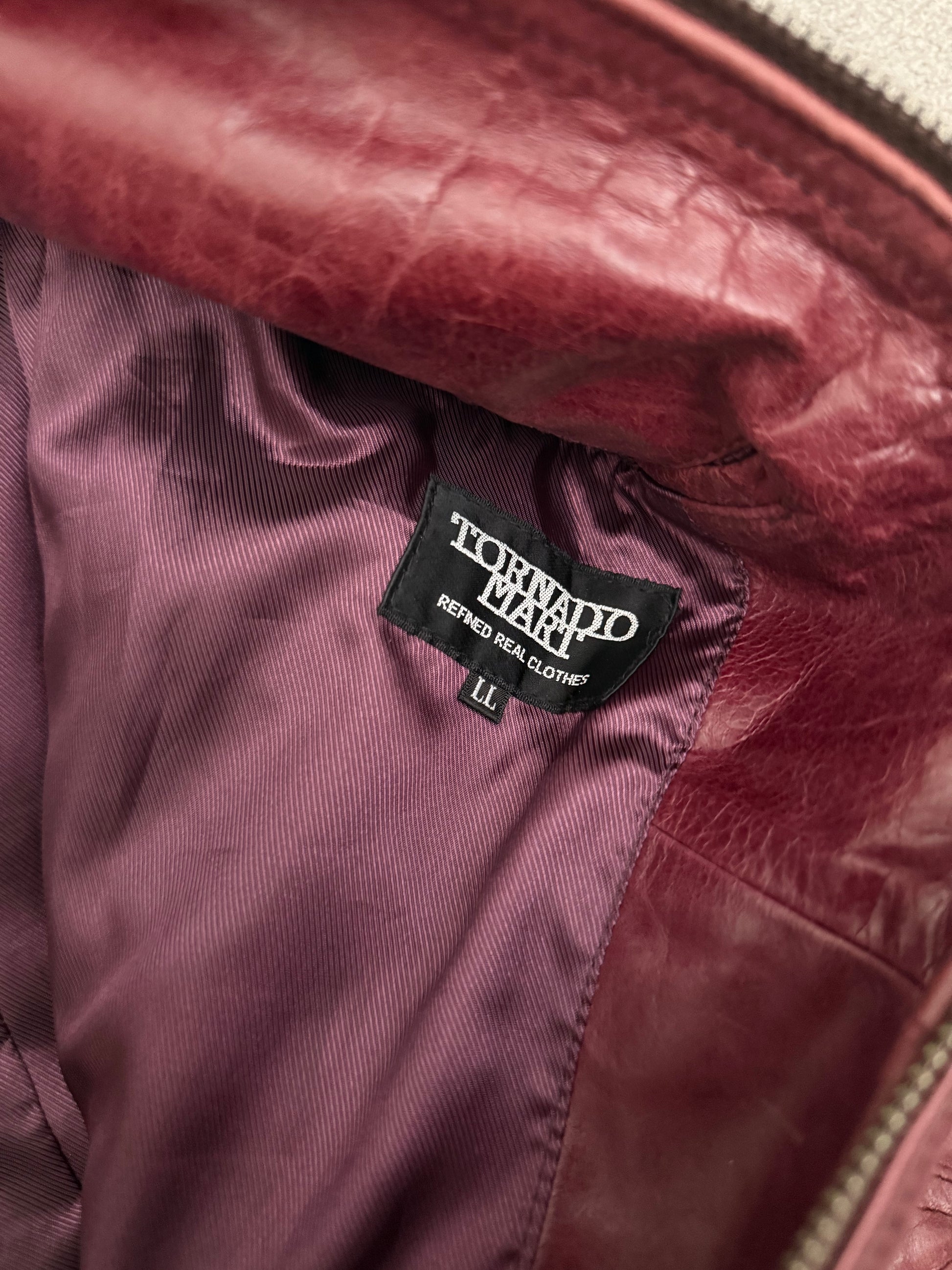 Tornado Mart Bordeux detachable fur leather jacket