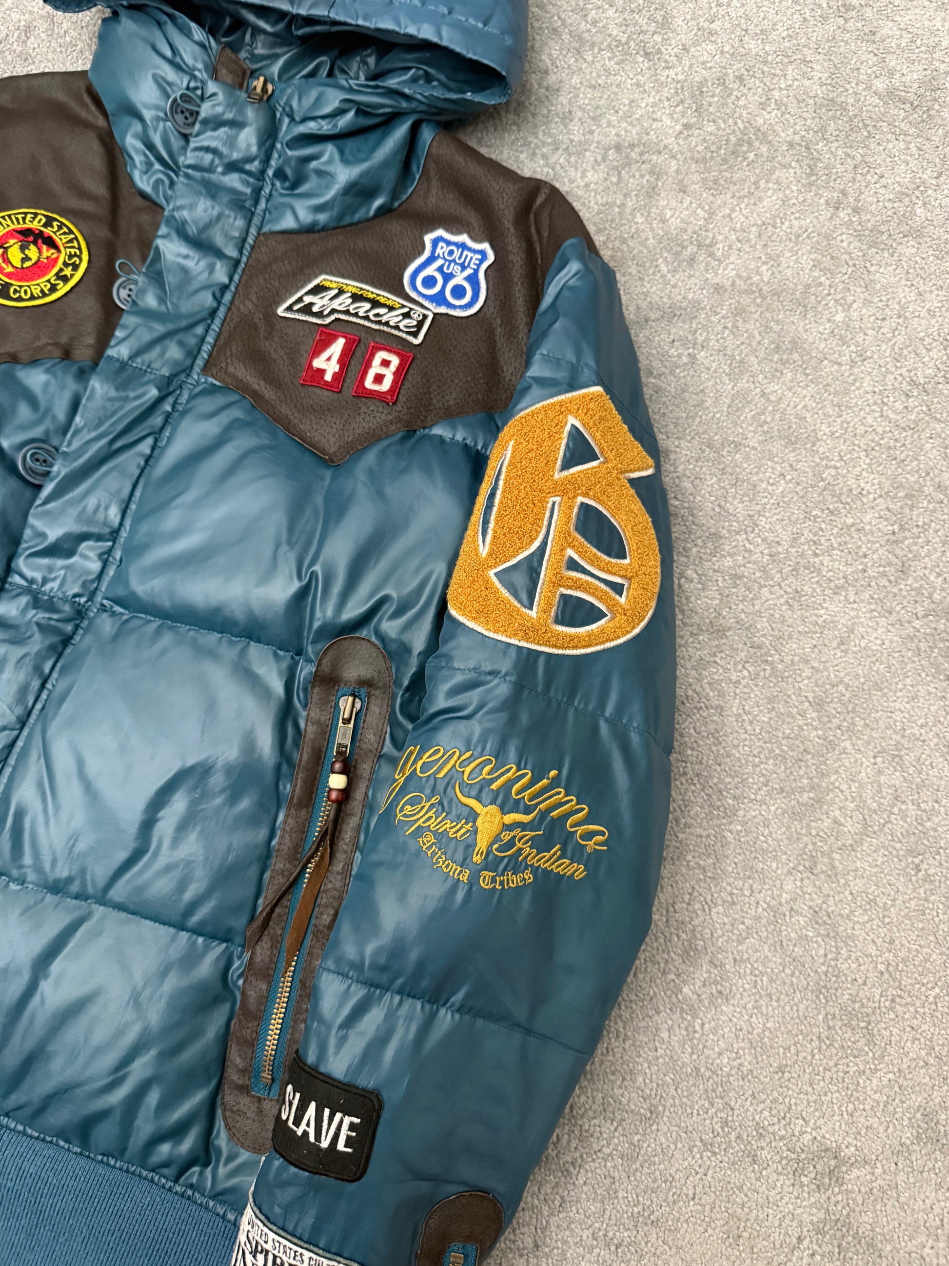 Geronimo Patched Puffer Jacket
