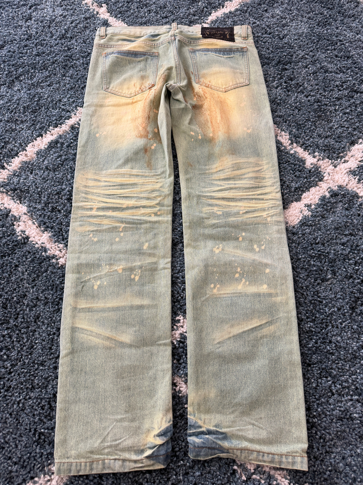 Zero sail toxic acid splattered distressed pants
