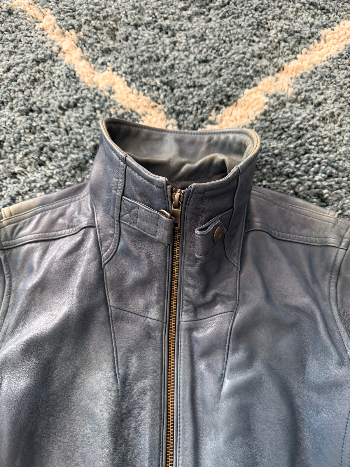 Schlussel Deep Sea Belted Leather Jacket