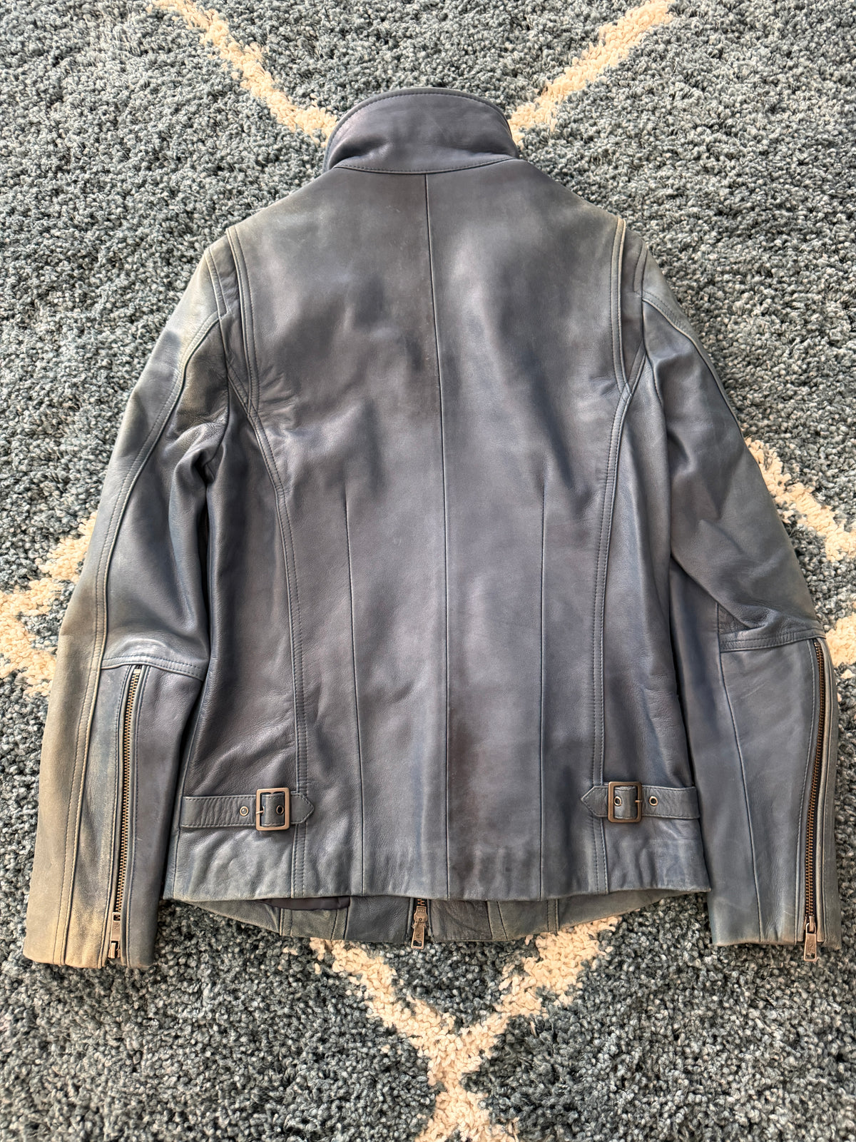 Schlussel Deep Sea Belted Leather Jacket