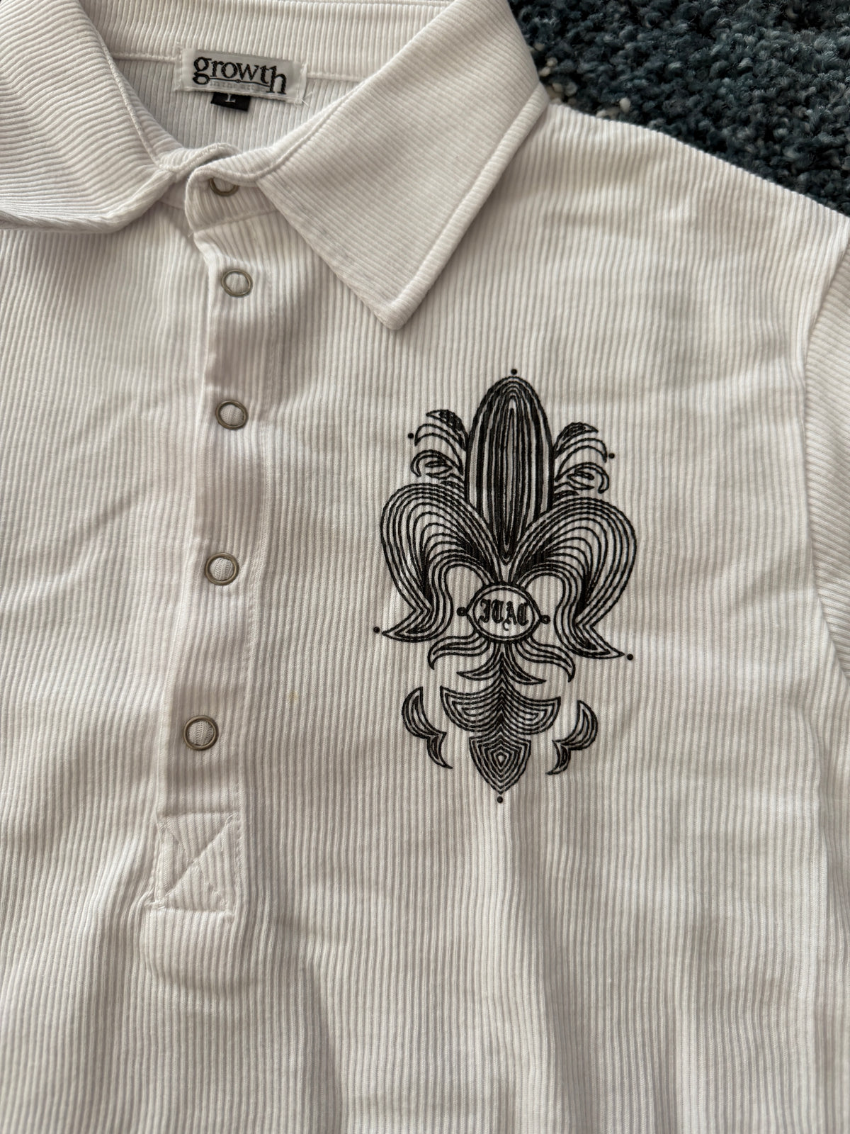 In The Attic Fleur Thermal Polo Shirt