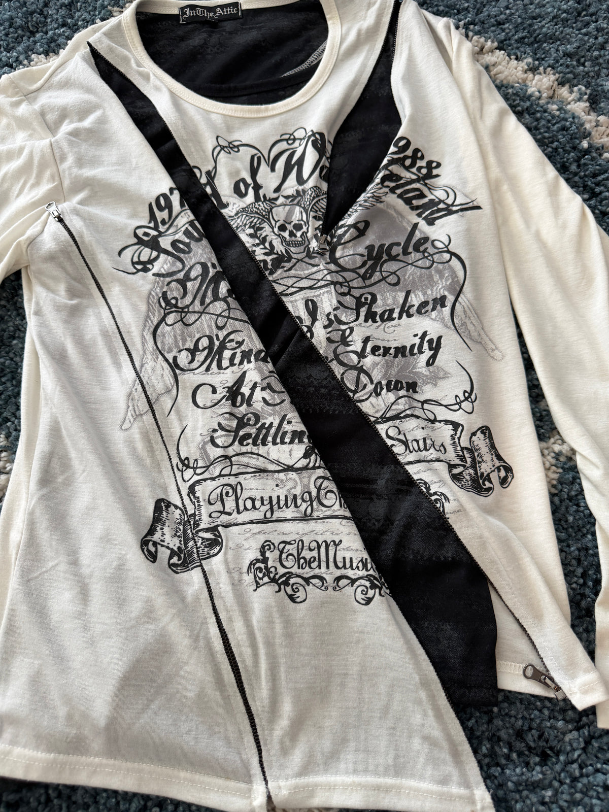 In The Attic Double Layered Zippers Longsleeve