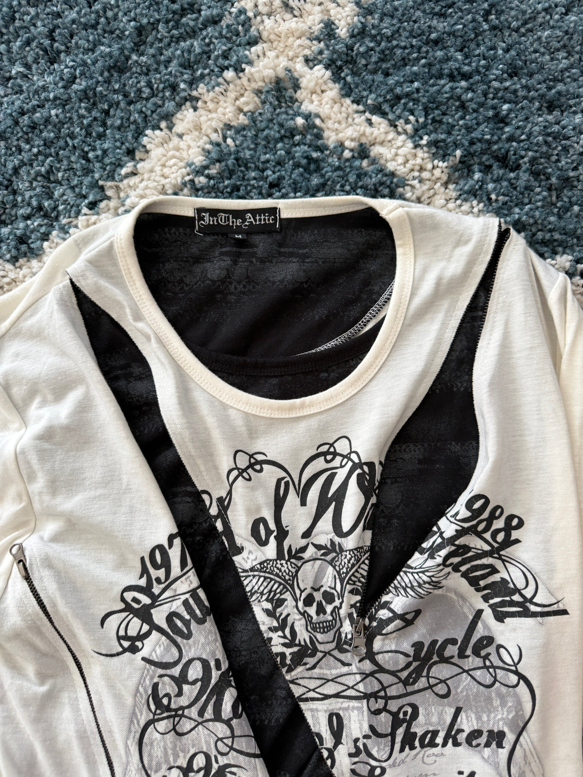 In The Attic Double Layered Zippers Longsleeve