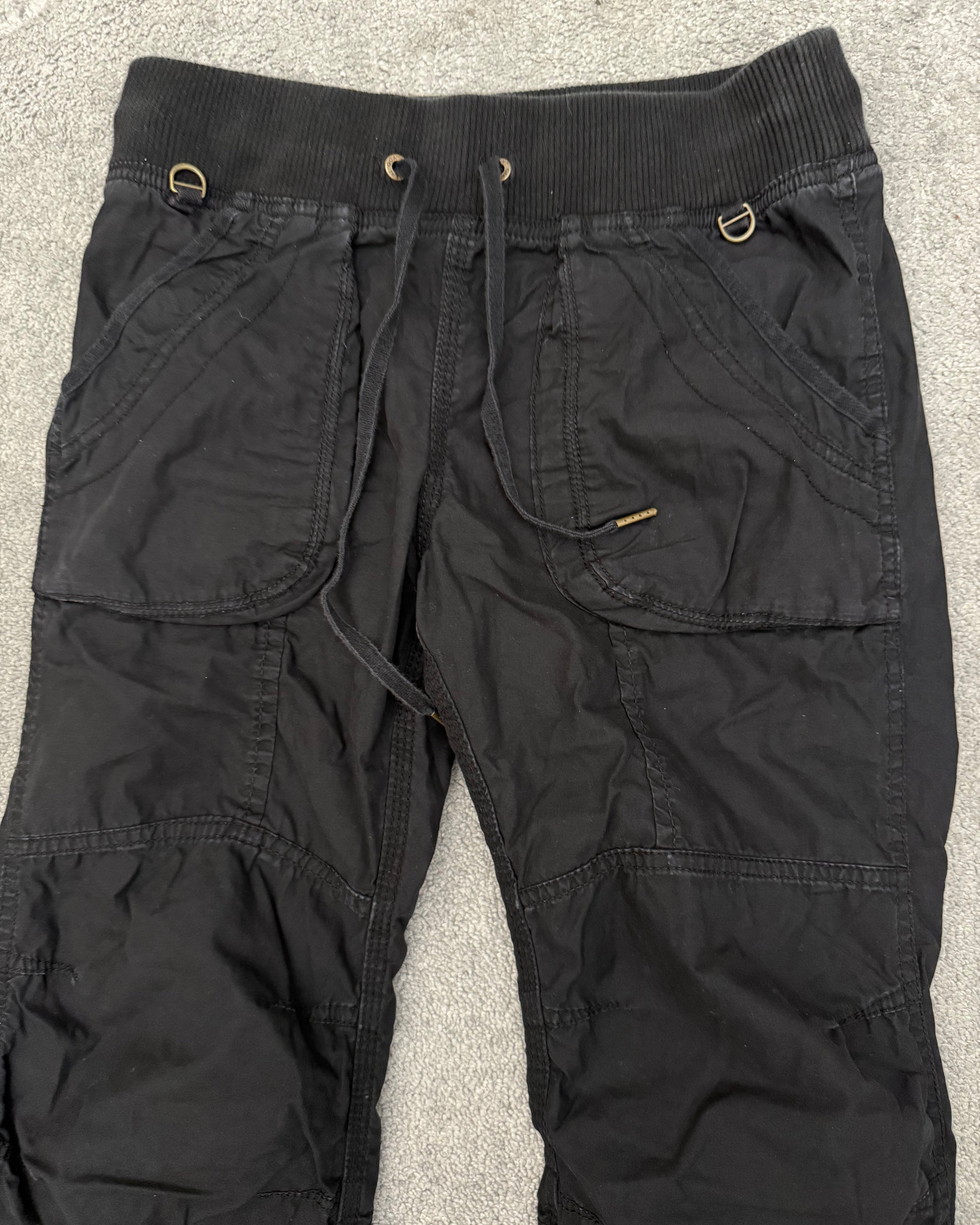 G.O.A Flared Black Cargo Pants