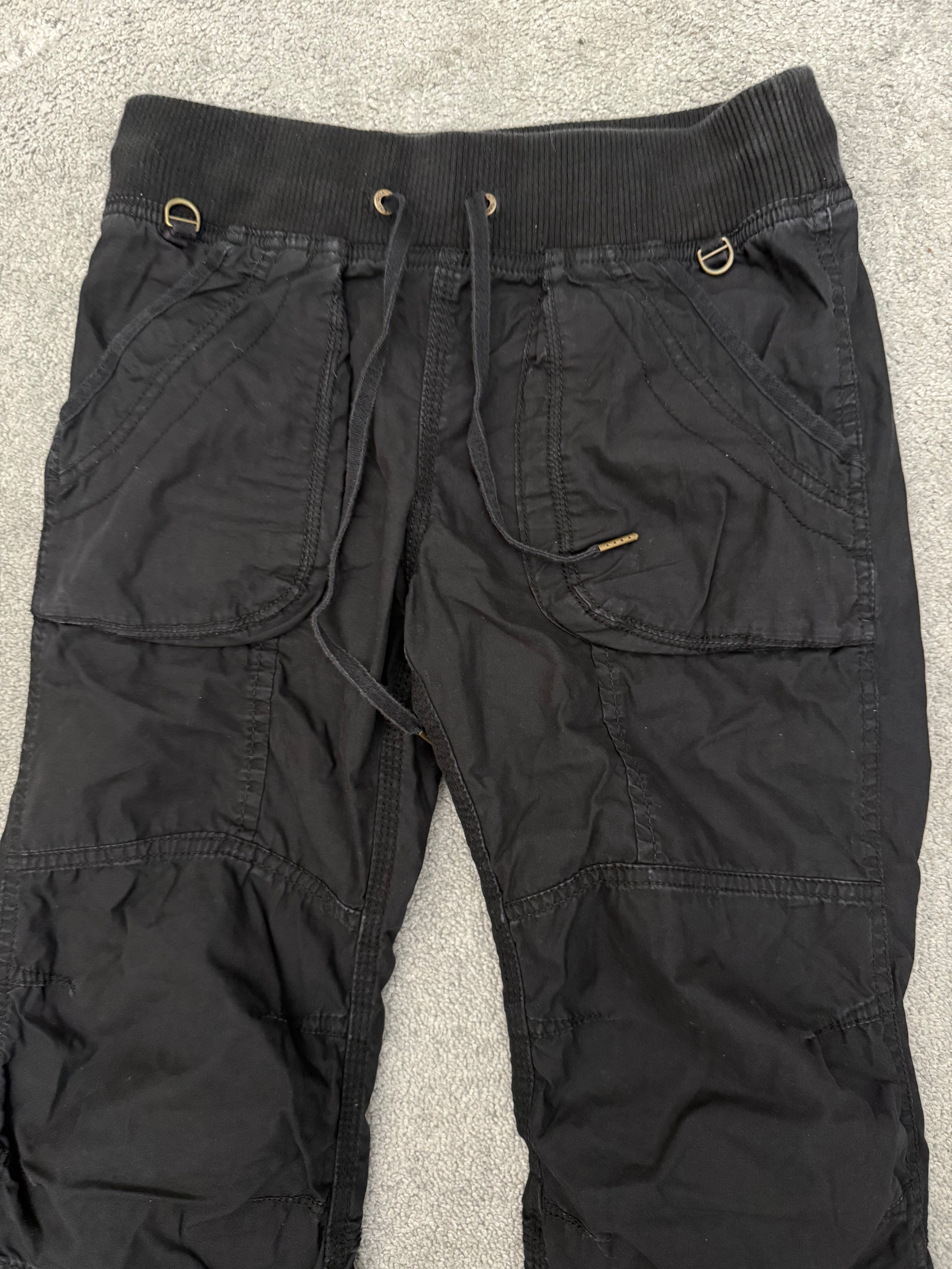 G.O.A Flared Black Cargo Pants
