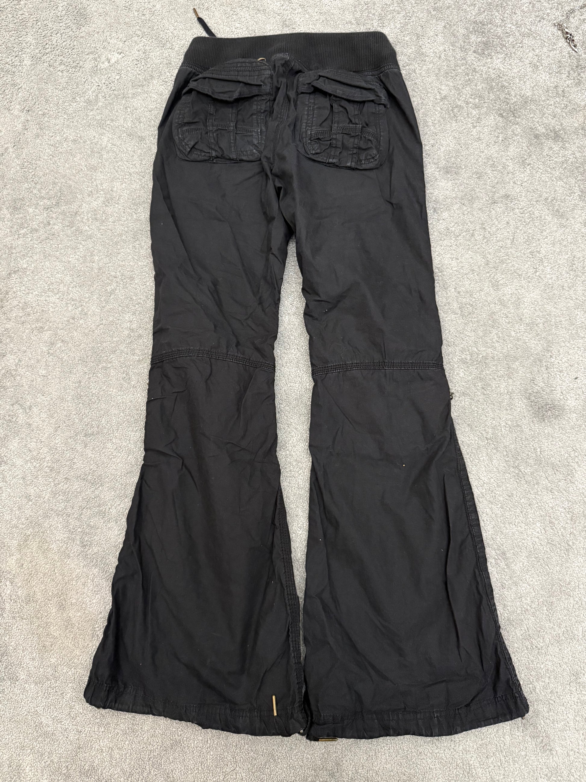 G.O.A Flared Black Cargo Pants