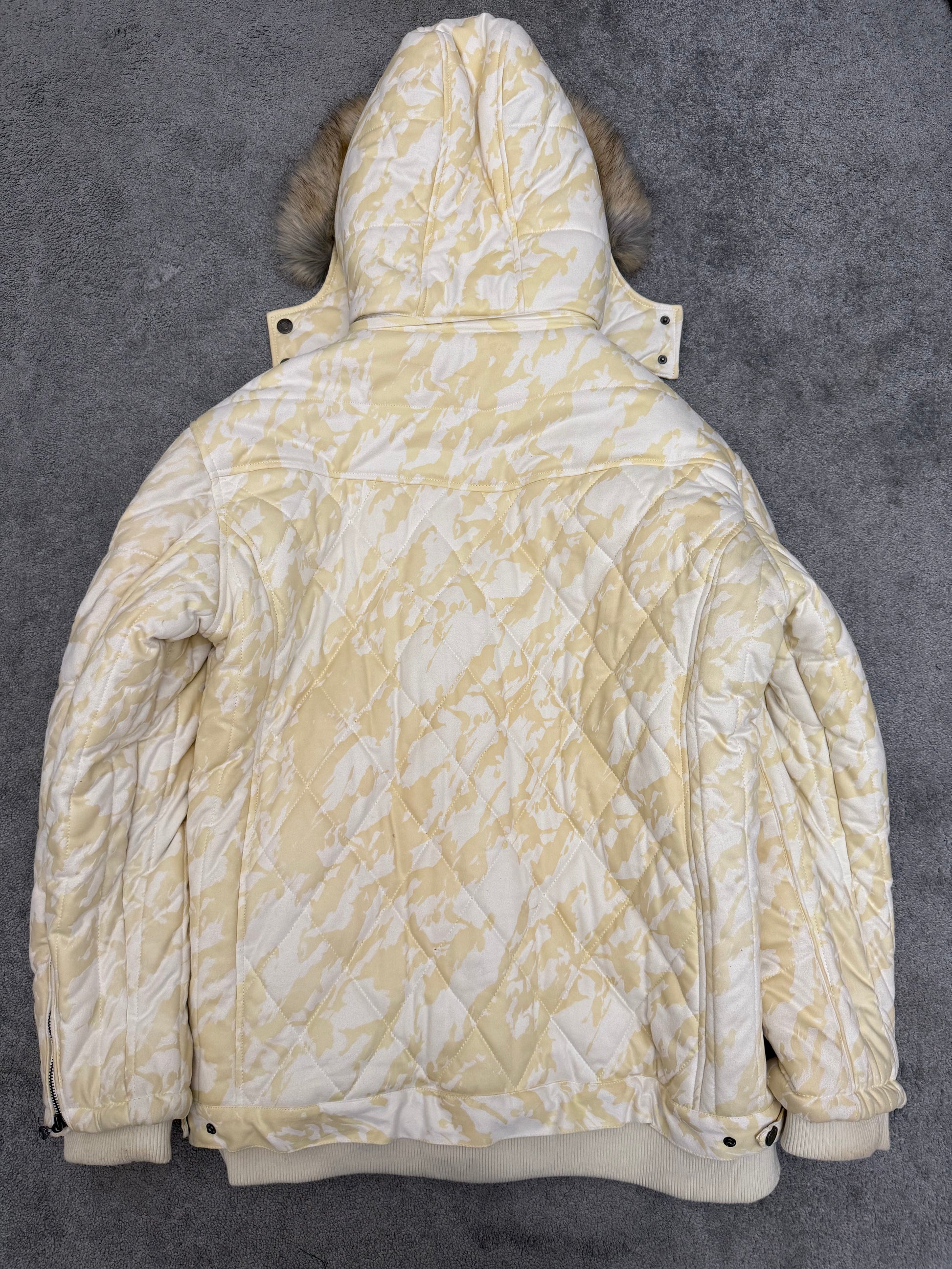SUPER RARE SIZE In the attic yellow mamba detachable fur puffer jacket