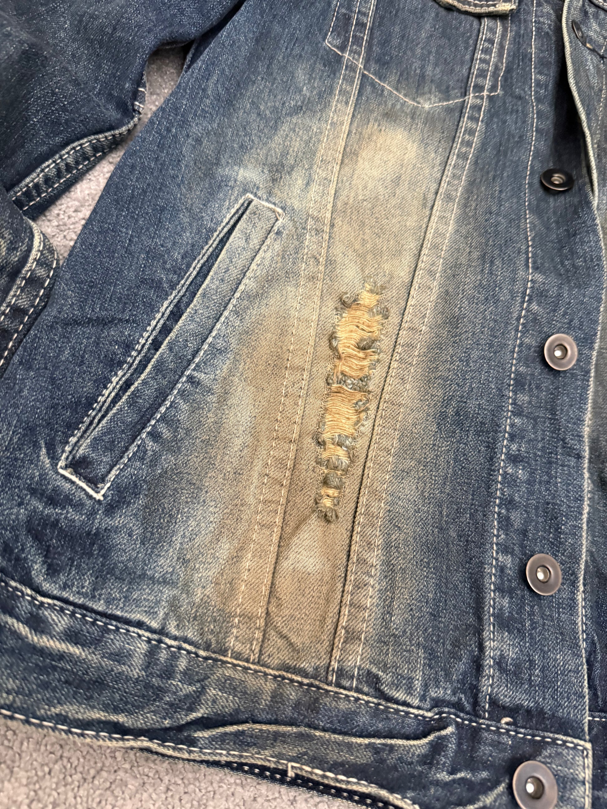 FUGA Micro Distressed Denim Jacket
