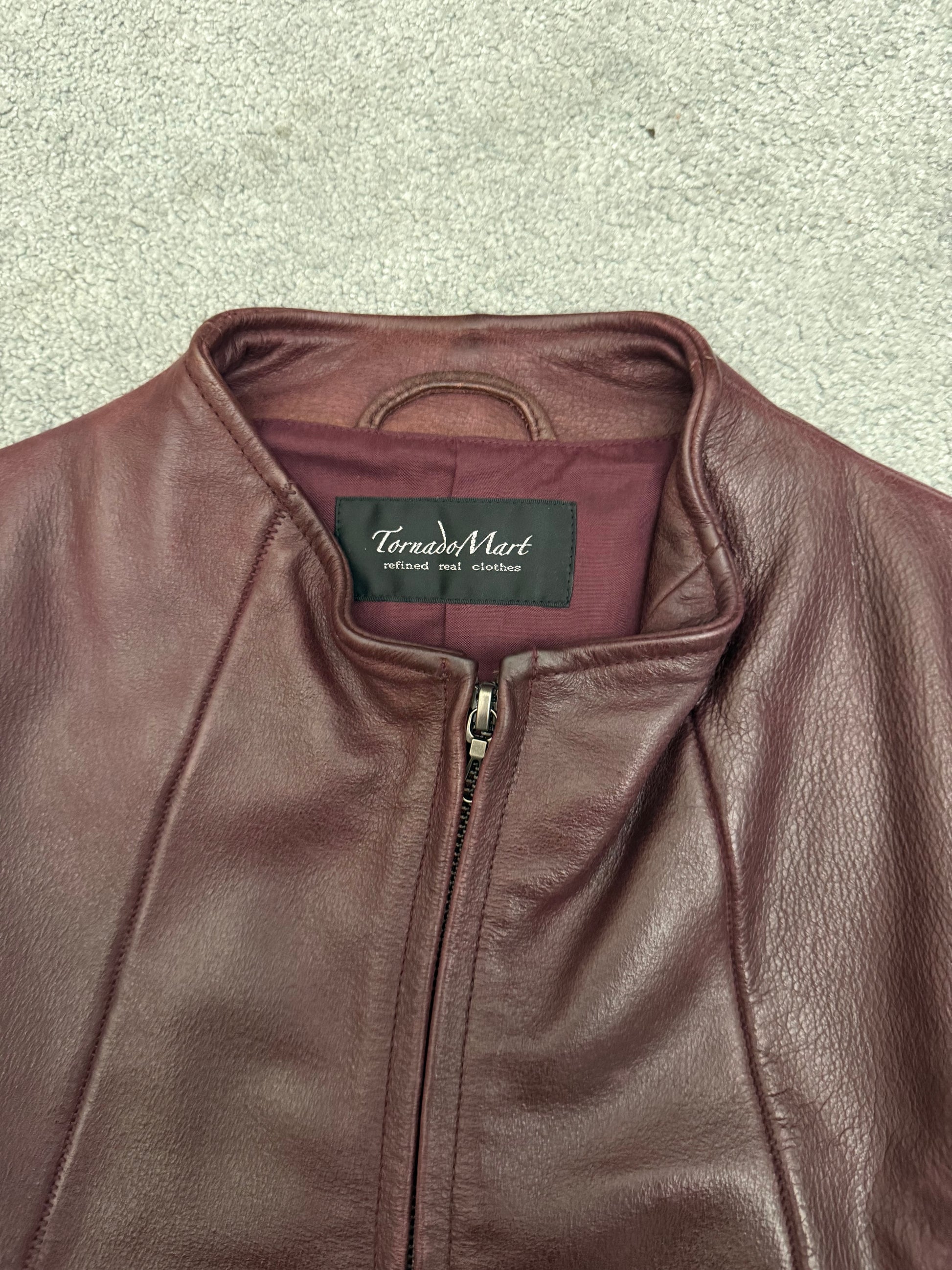 Tornado Mart Red Leather Rider Jacket
