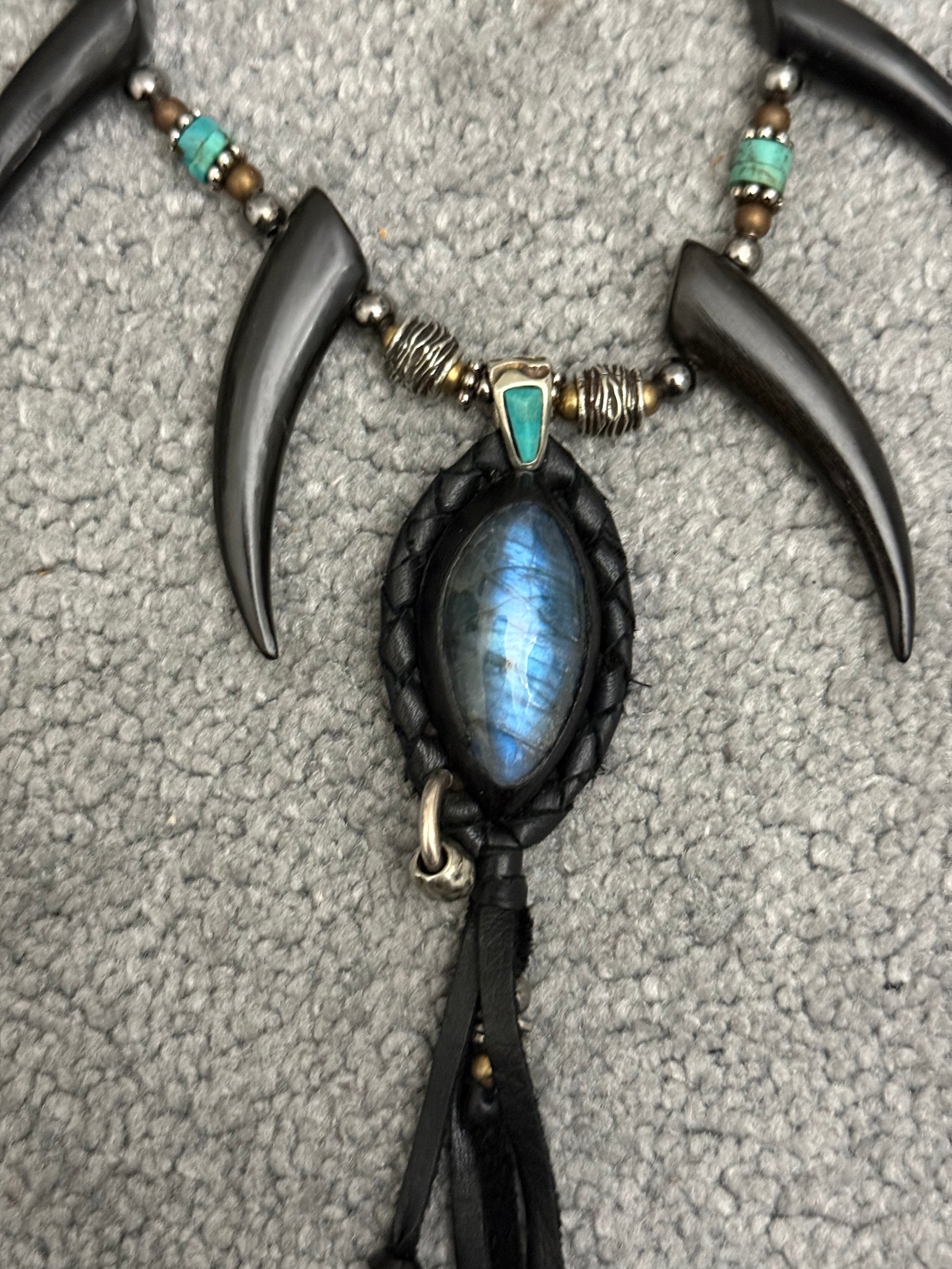 14th Addiction Blue Labradorite 1/1 Fang Necklace