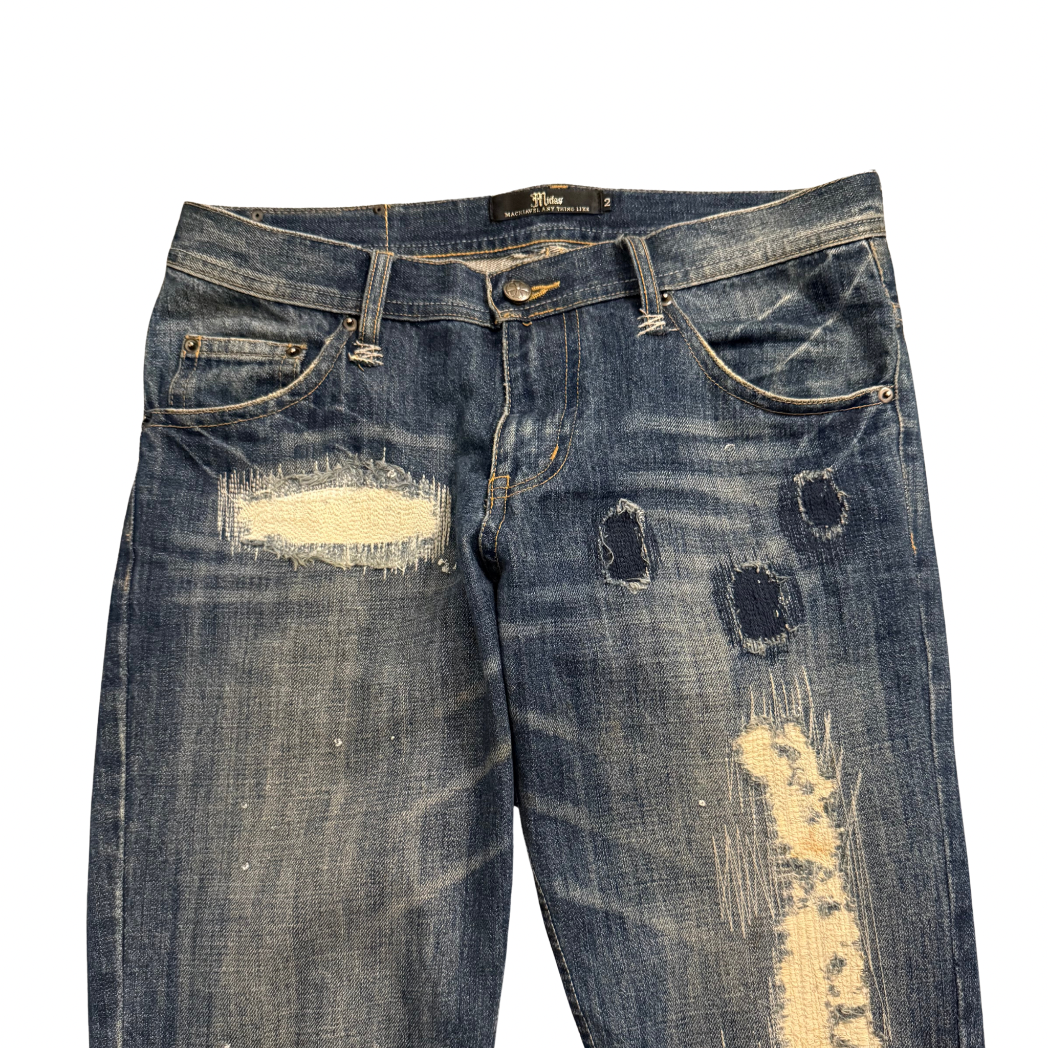 Midas Distressed Flared Denim