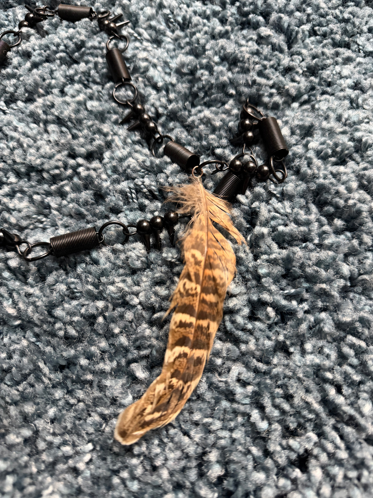 Feather Spiked Wallet Chain