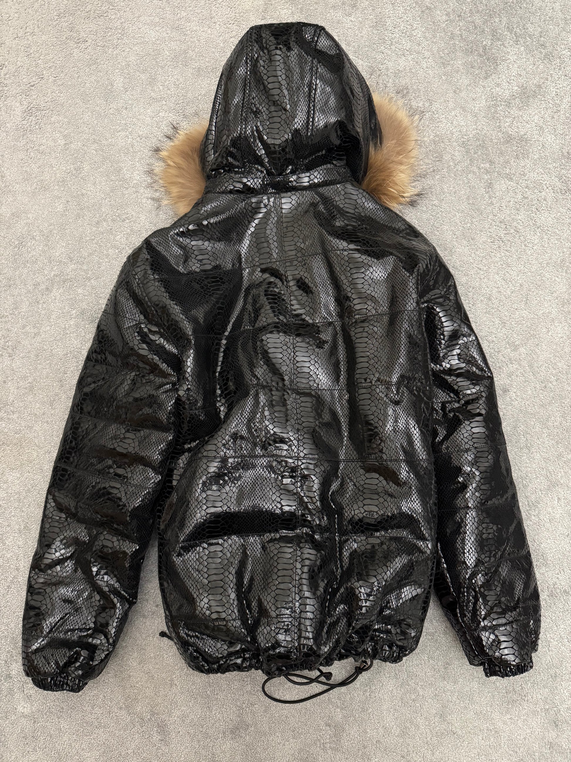 Numerozero pig leather snakeskin puffer fur Jacket