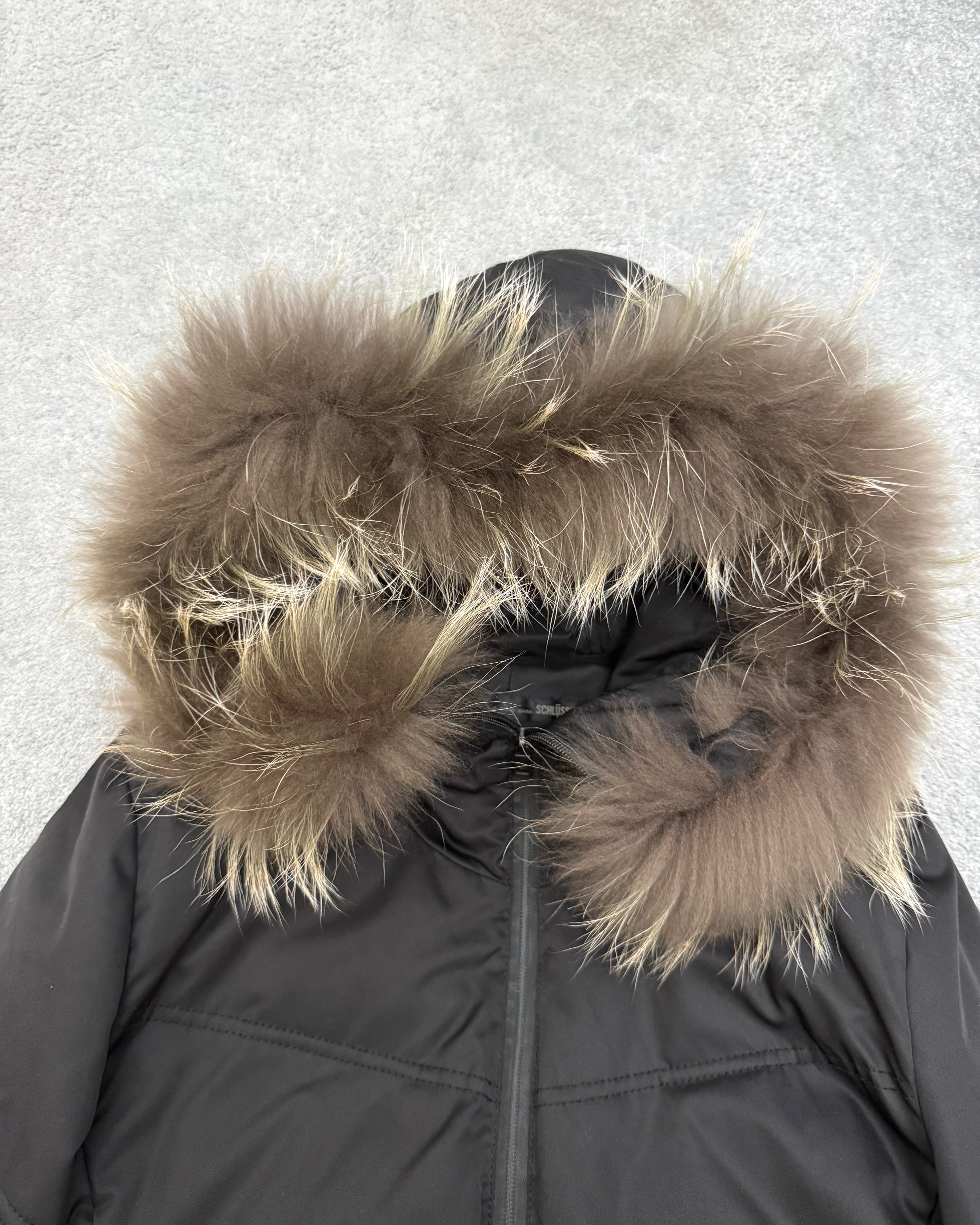 Schlussel detachable fur puffer Jacket