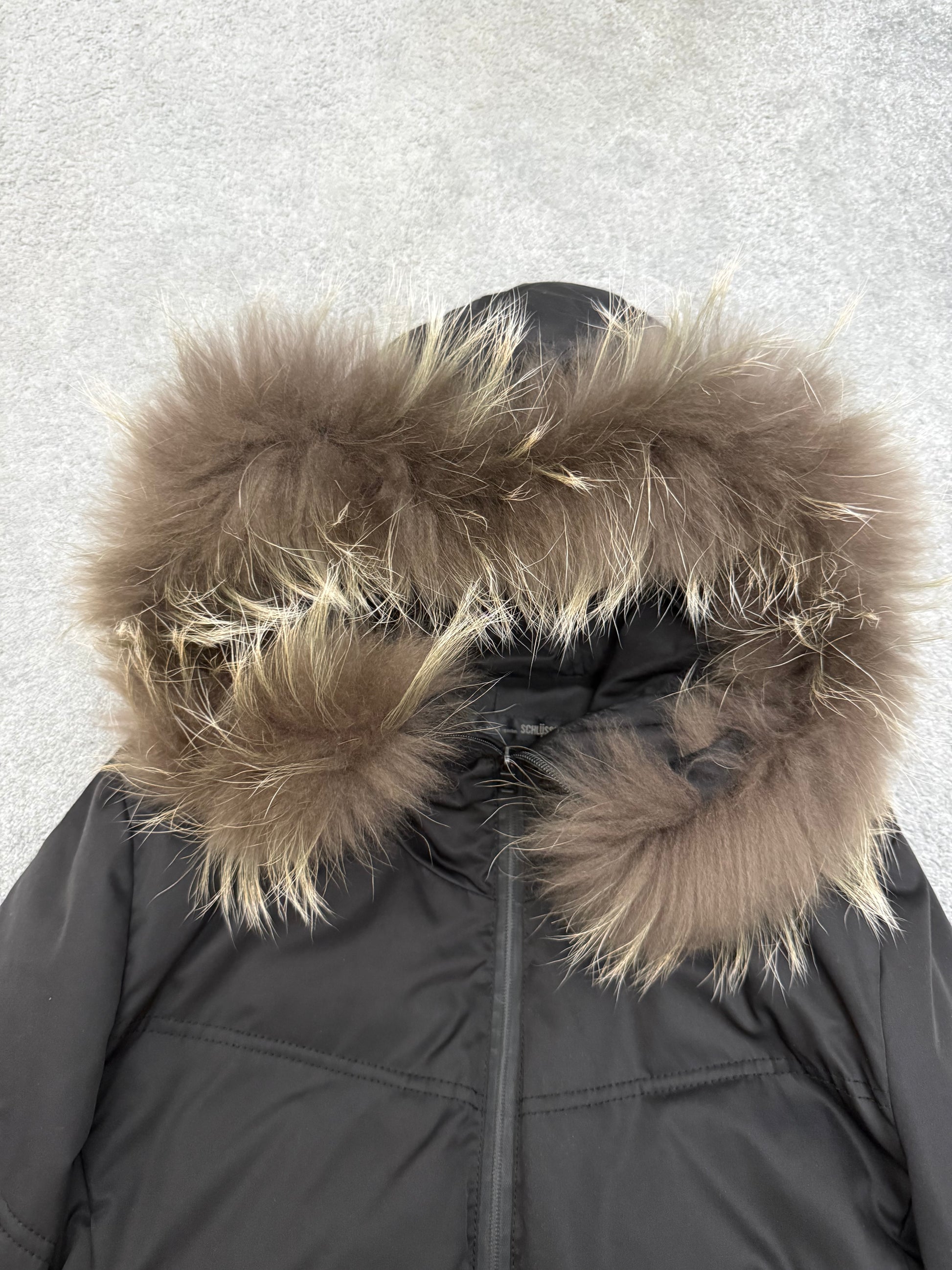 Schlussel detachable fur puffer Jacket