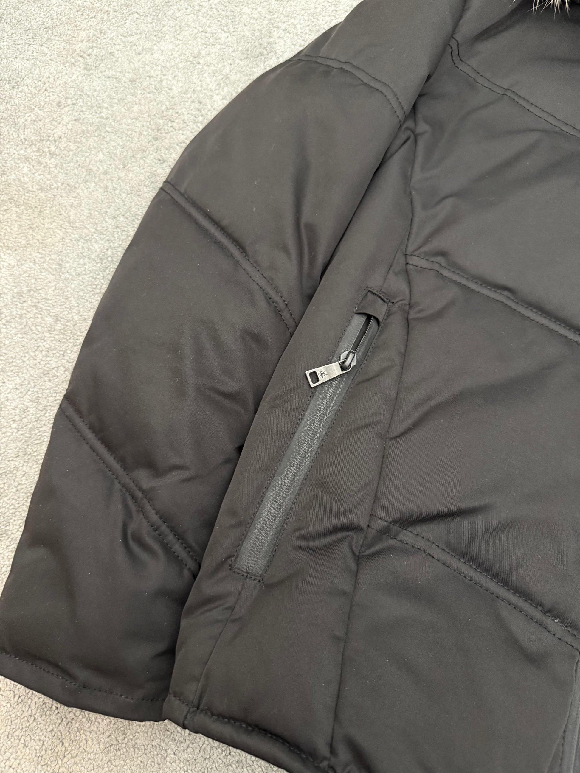 Schlussel detachable fur puffer Jacket