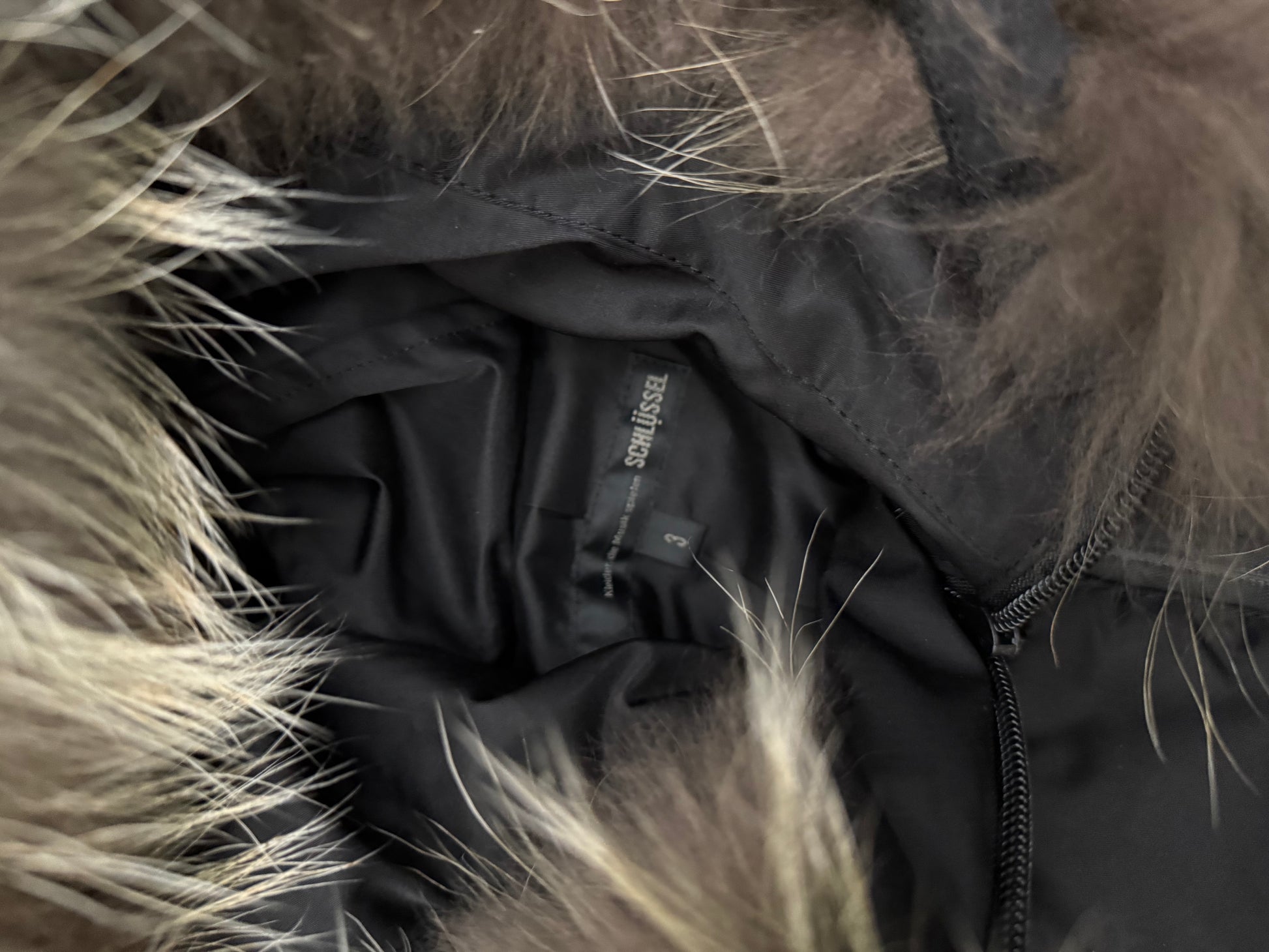 Schlussel detachable fur puffer Jacket