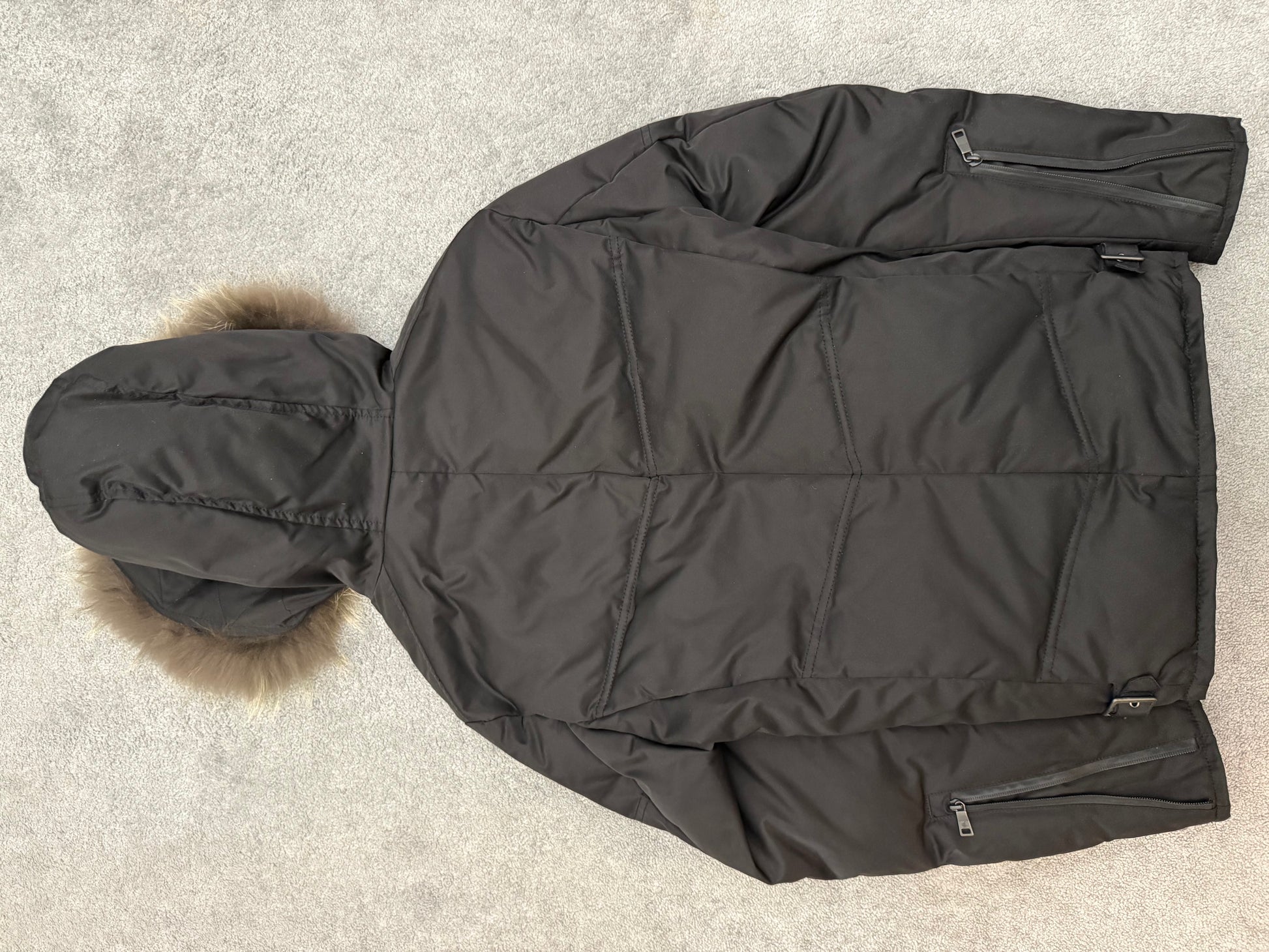 Schlussel detachable fur puffer Jacket