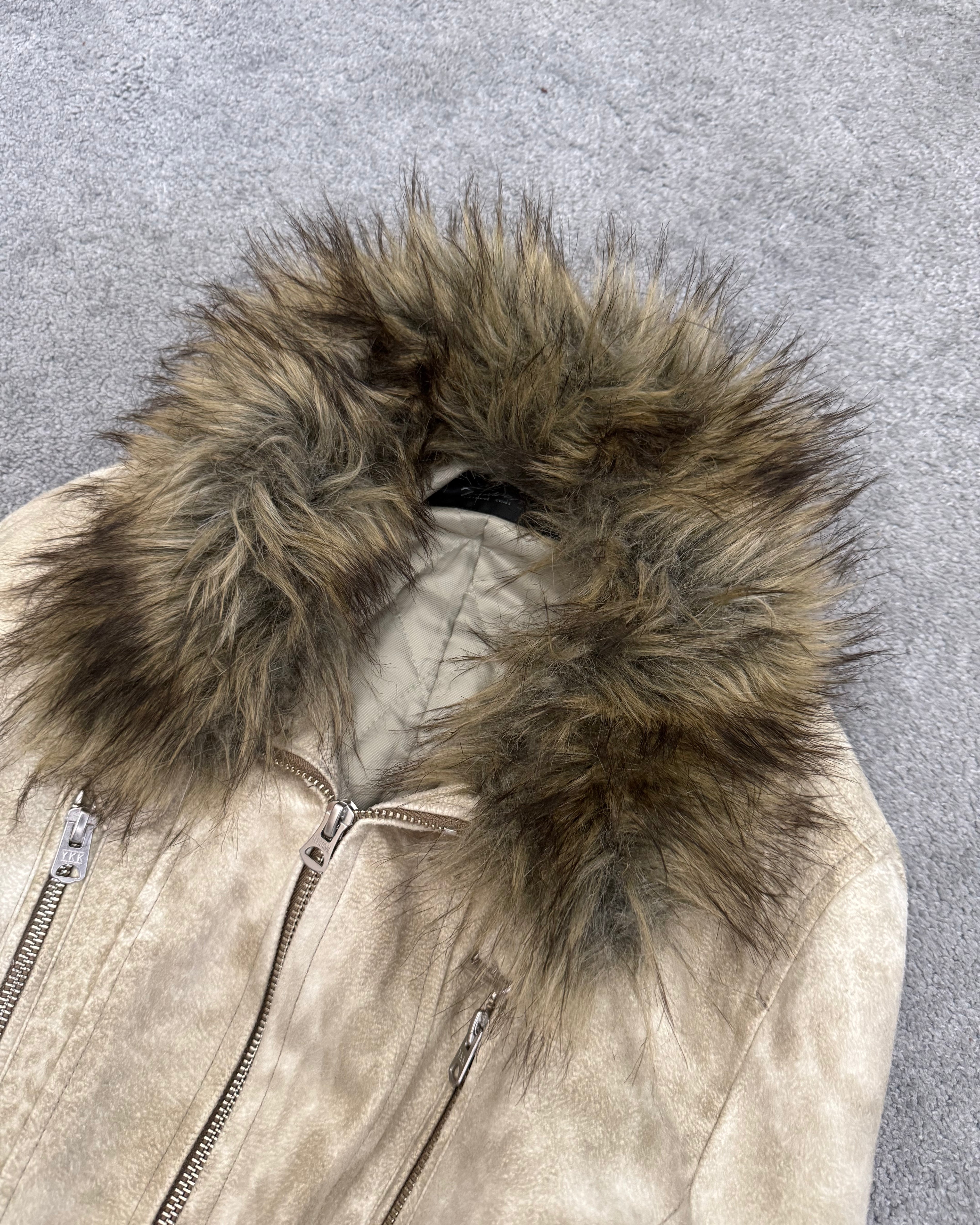 Tornado Mart Leopard Fur Suede Jacket