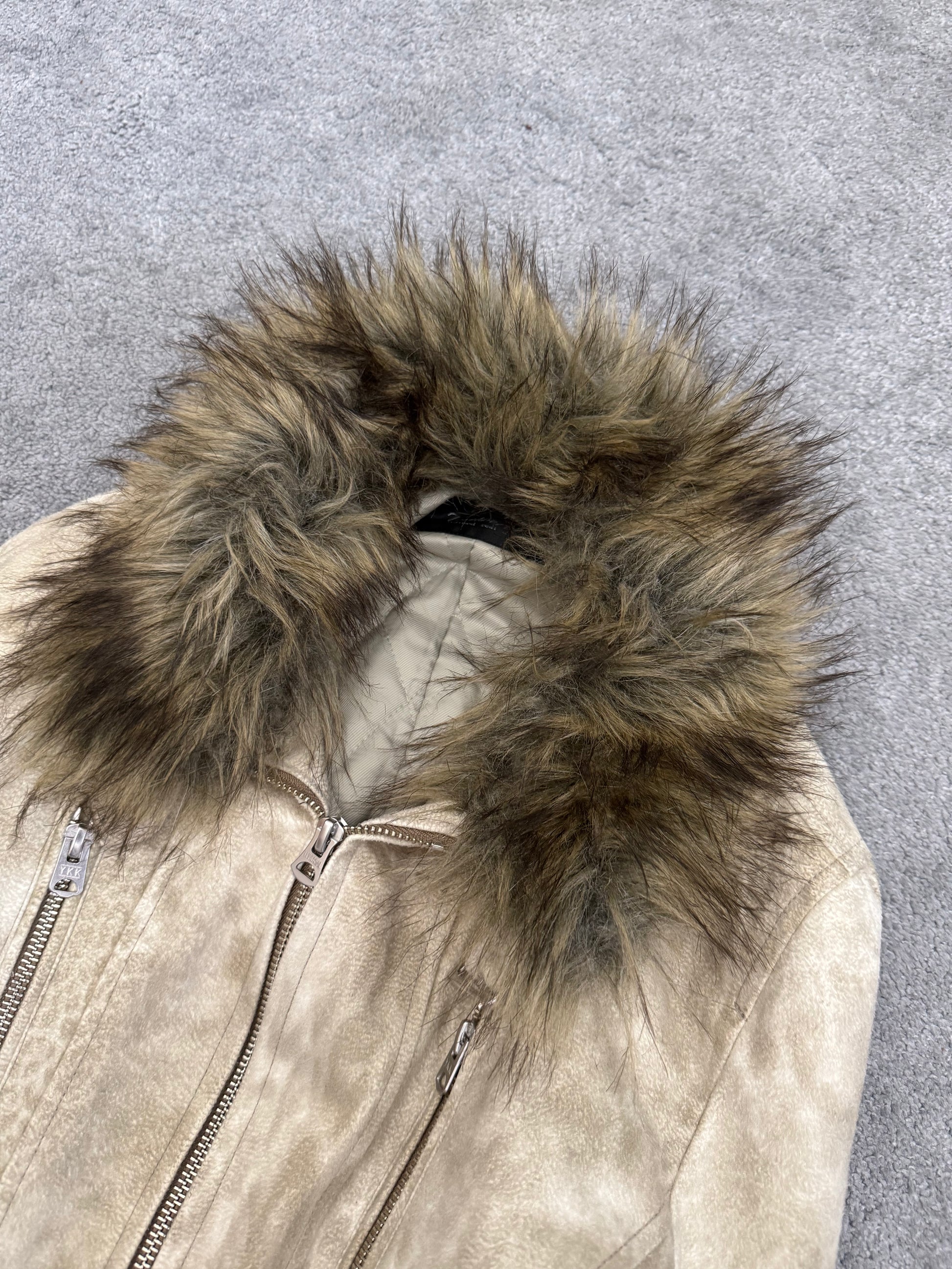 Tornado Mart Leopard Fur Suede Jacket