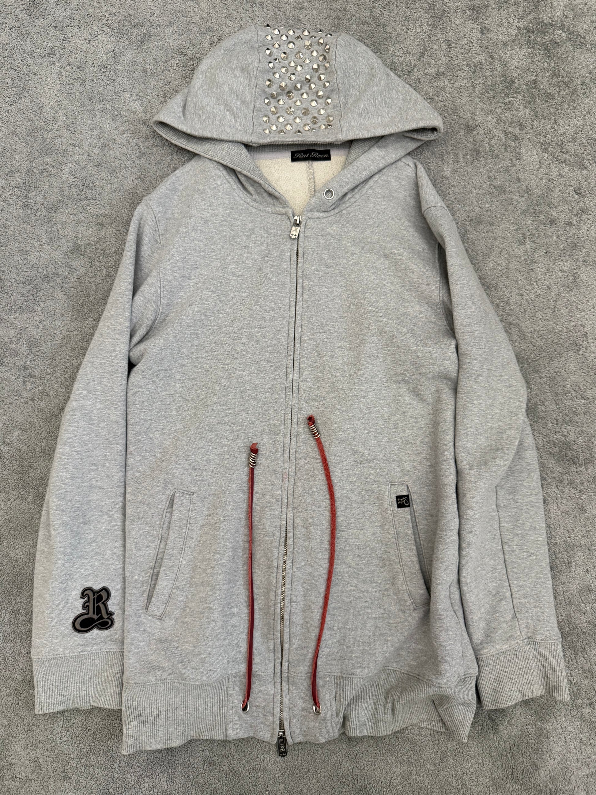 Roen Studded Leather Tassel Patch Sweat Jacket