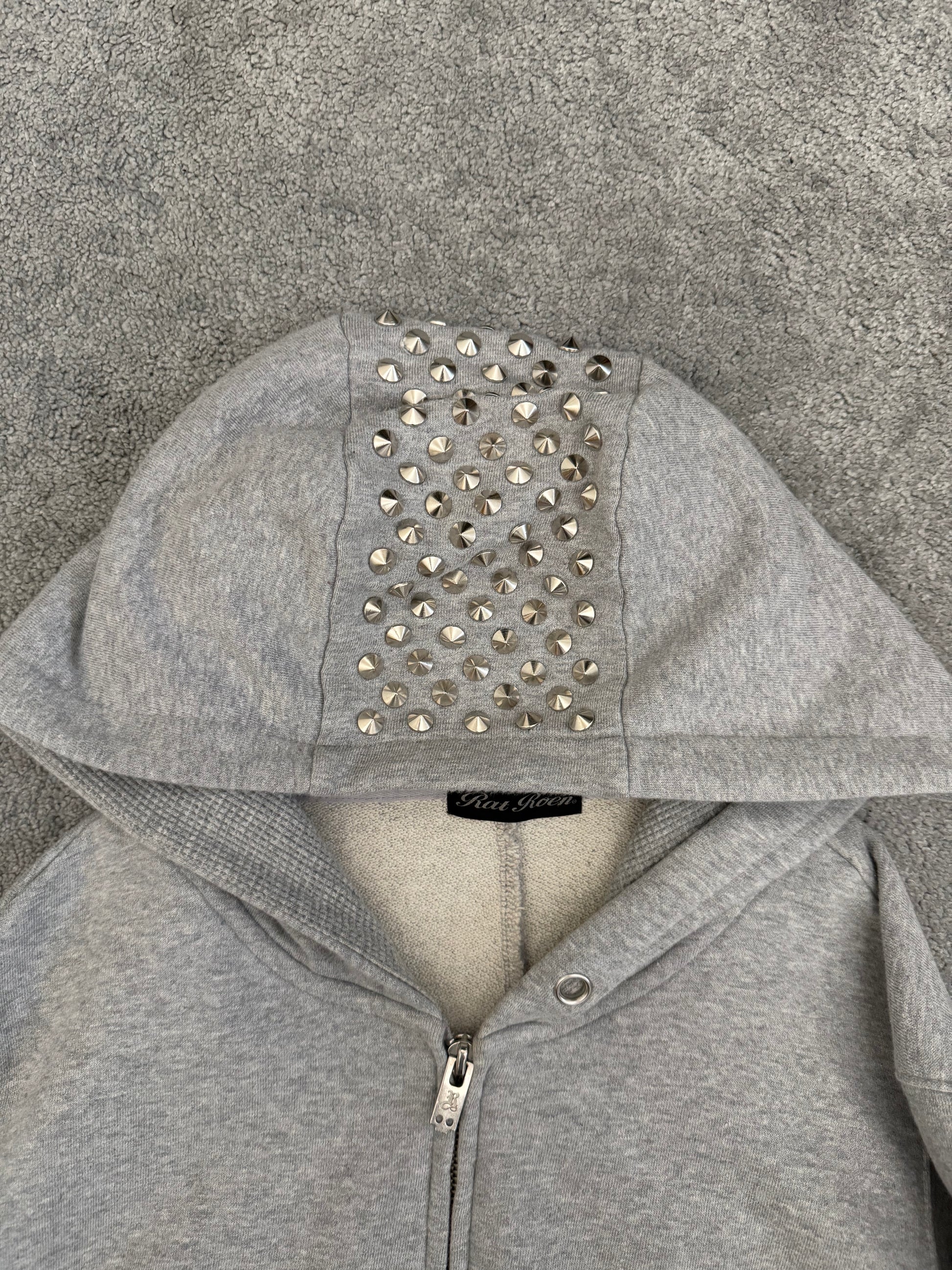 Roen Studded Leather Tassel Patch Sweat Jacket