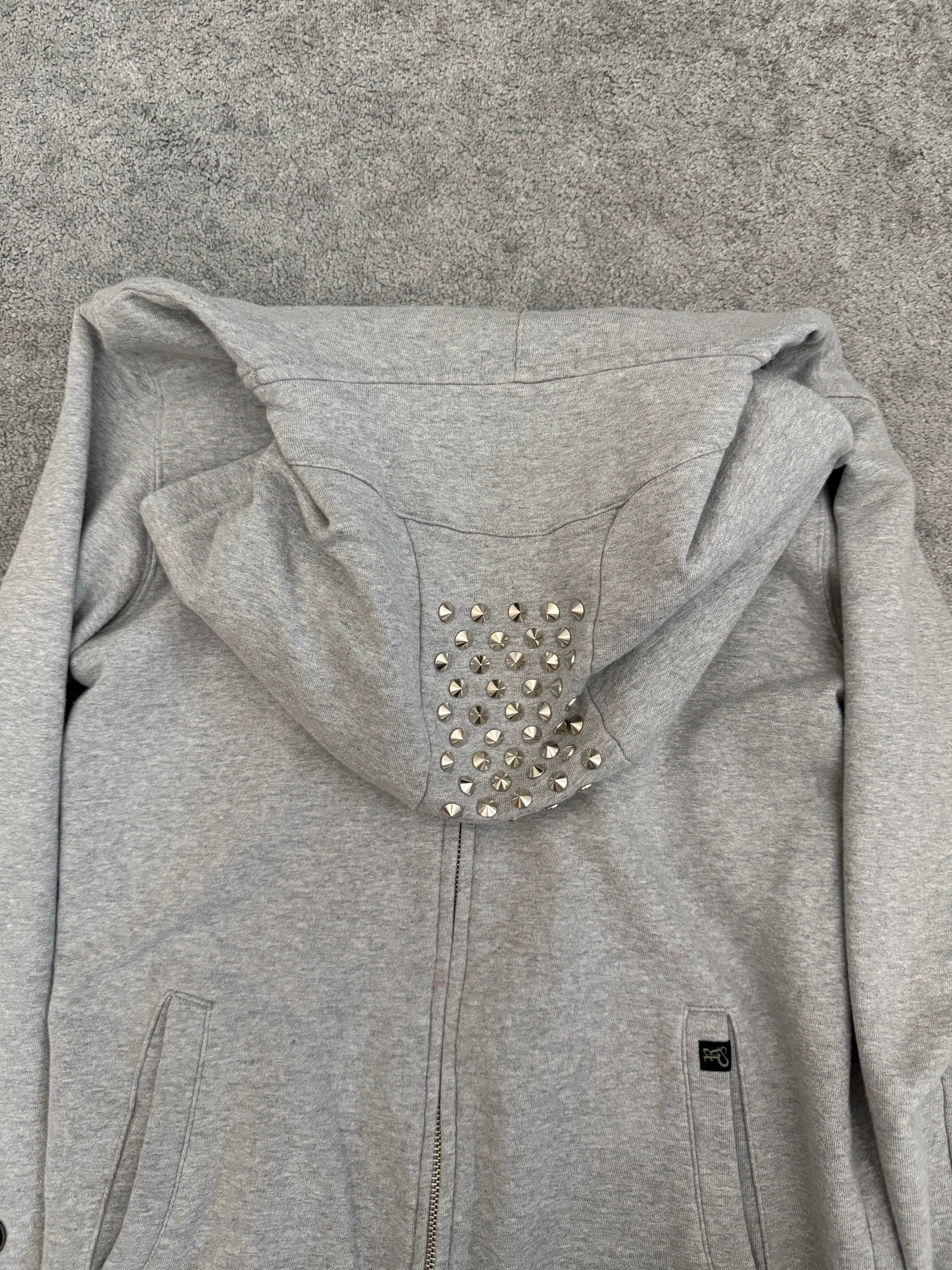 Roen Studded Leather Tassel Patch Sweat Jacket