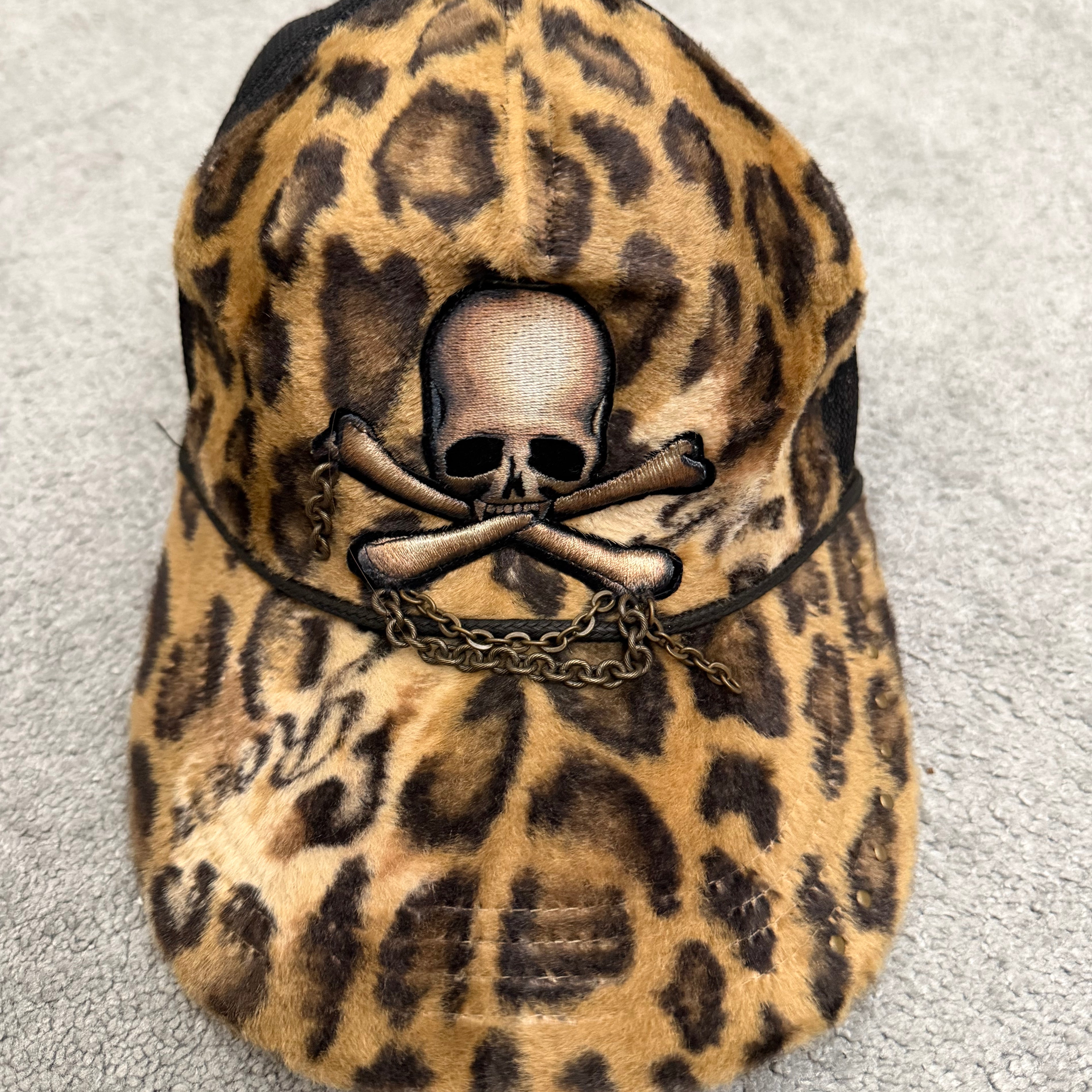 Roen Chained Leopard Cap