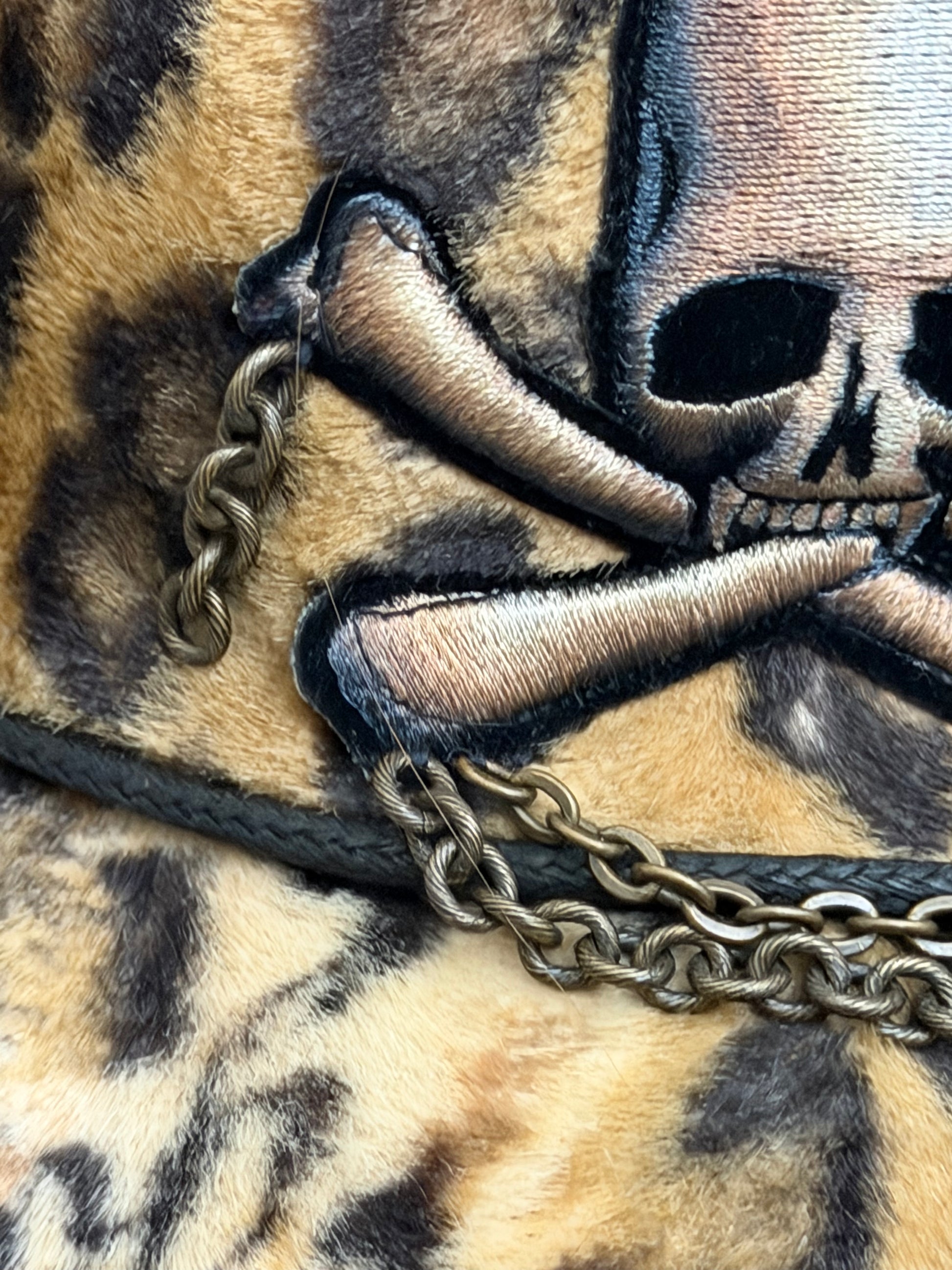 Roen Chained Leopard Cap