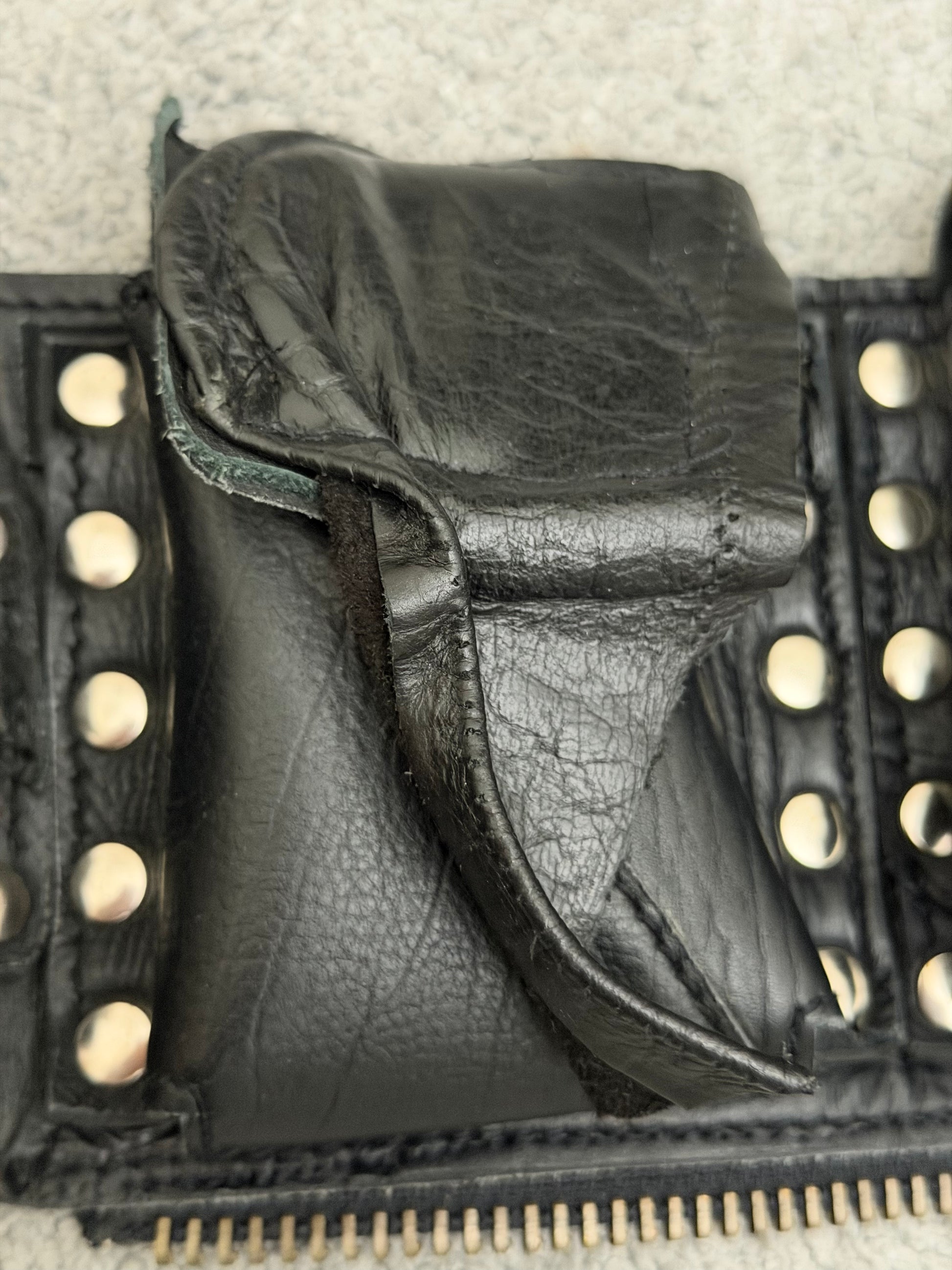 Leather feather Belt Bag