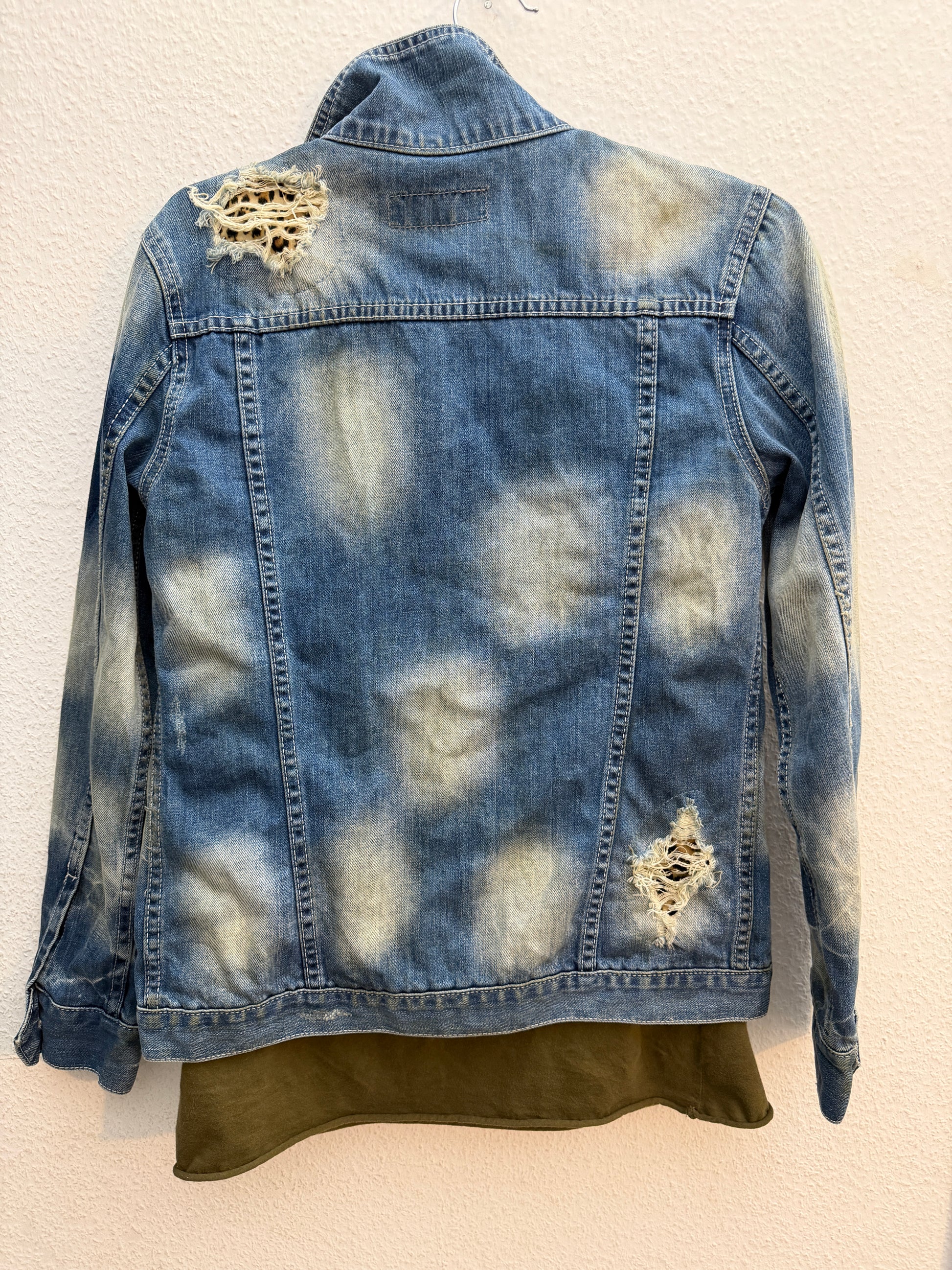 Cavaria Denim Leopard Jacket