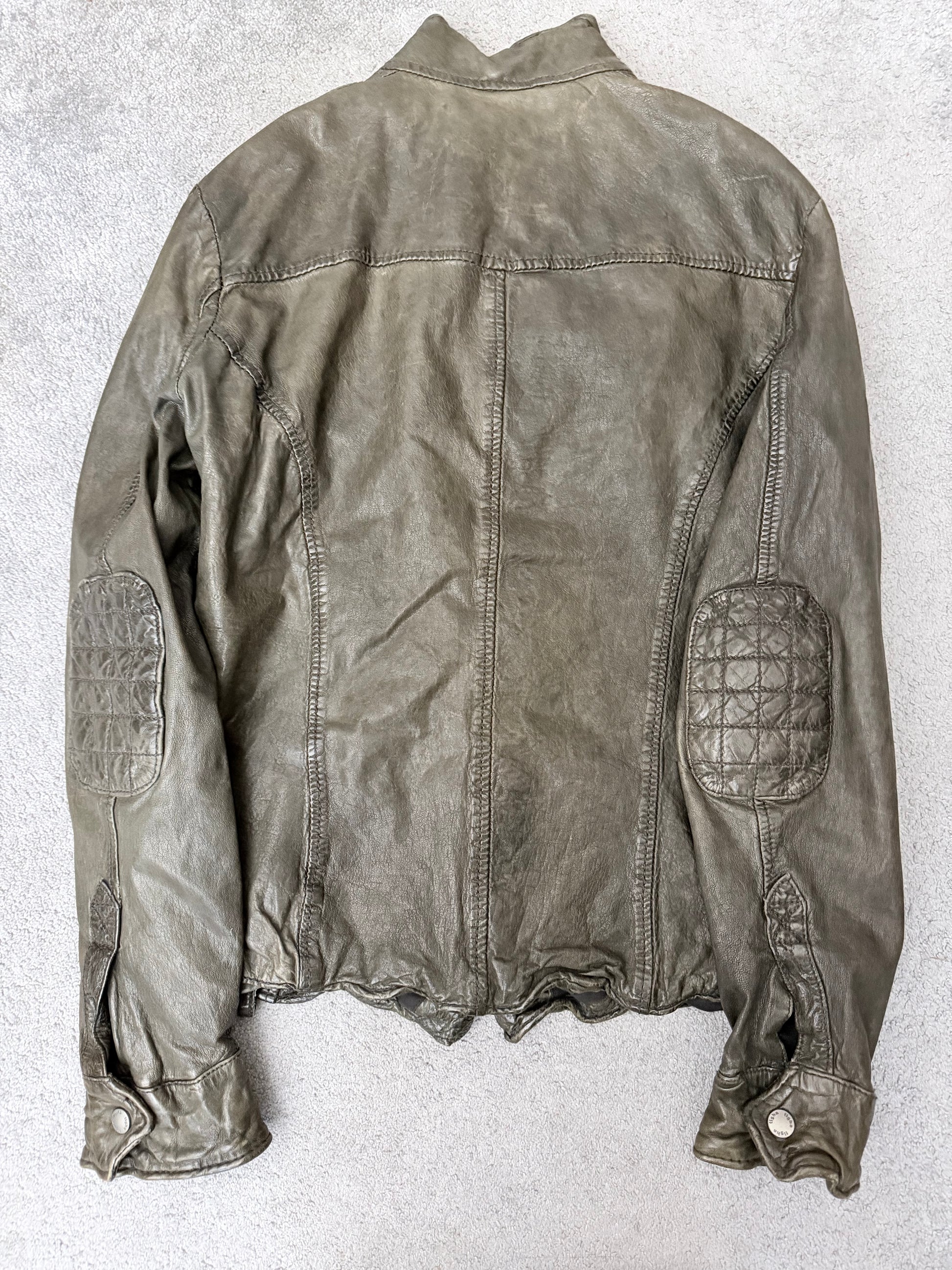 Tigha Military Leather Jacket