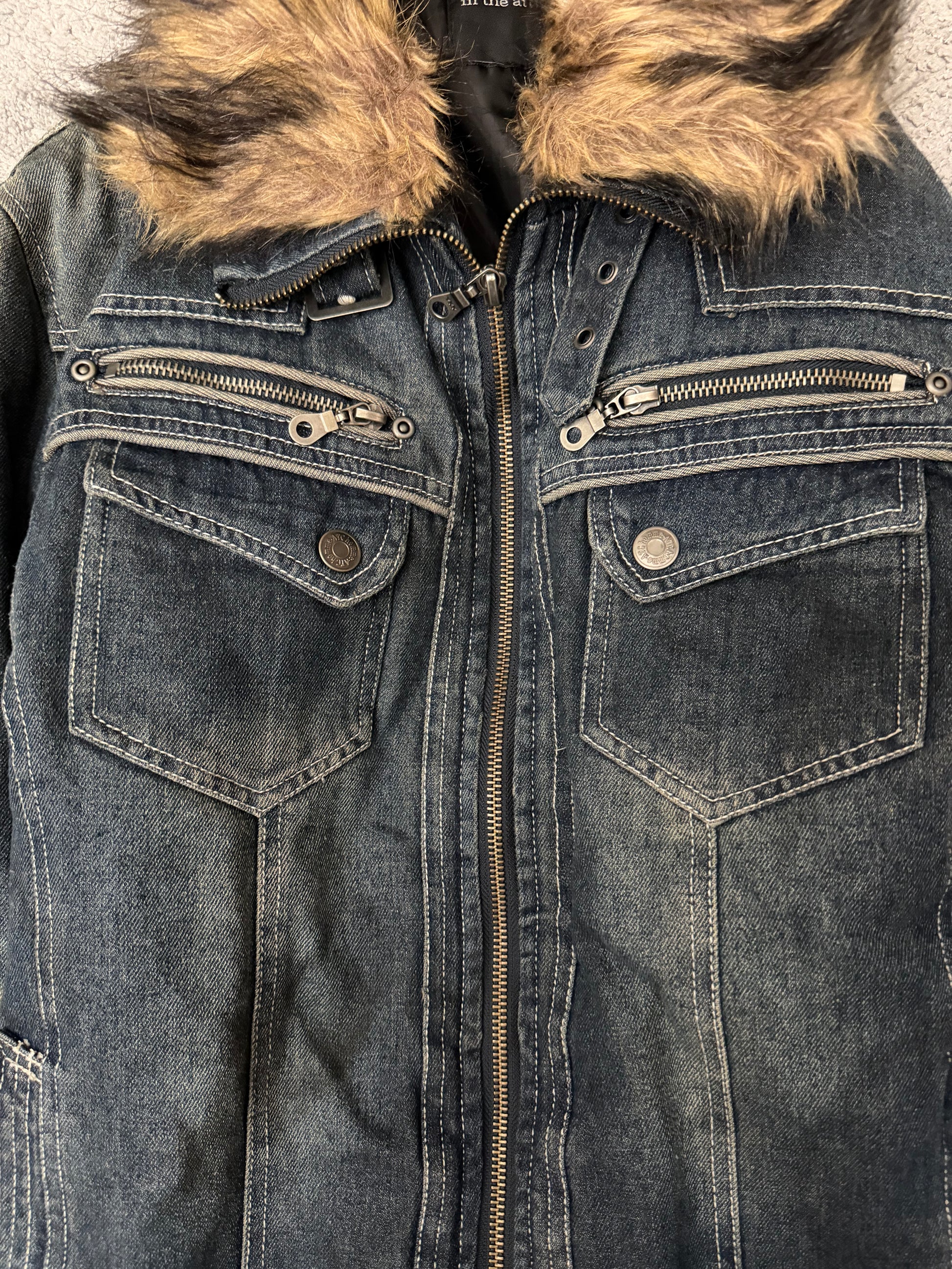 In The Attic Fur Denim Jacket