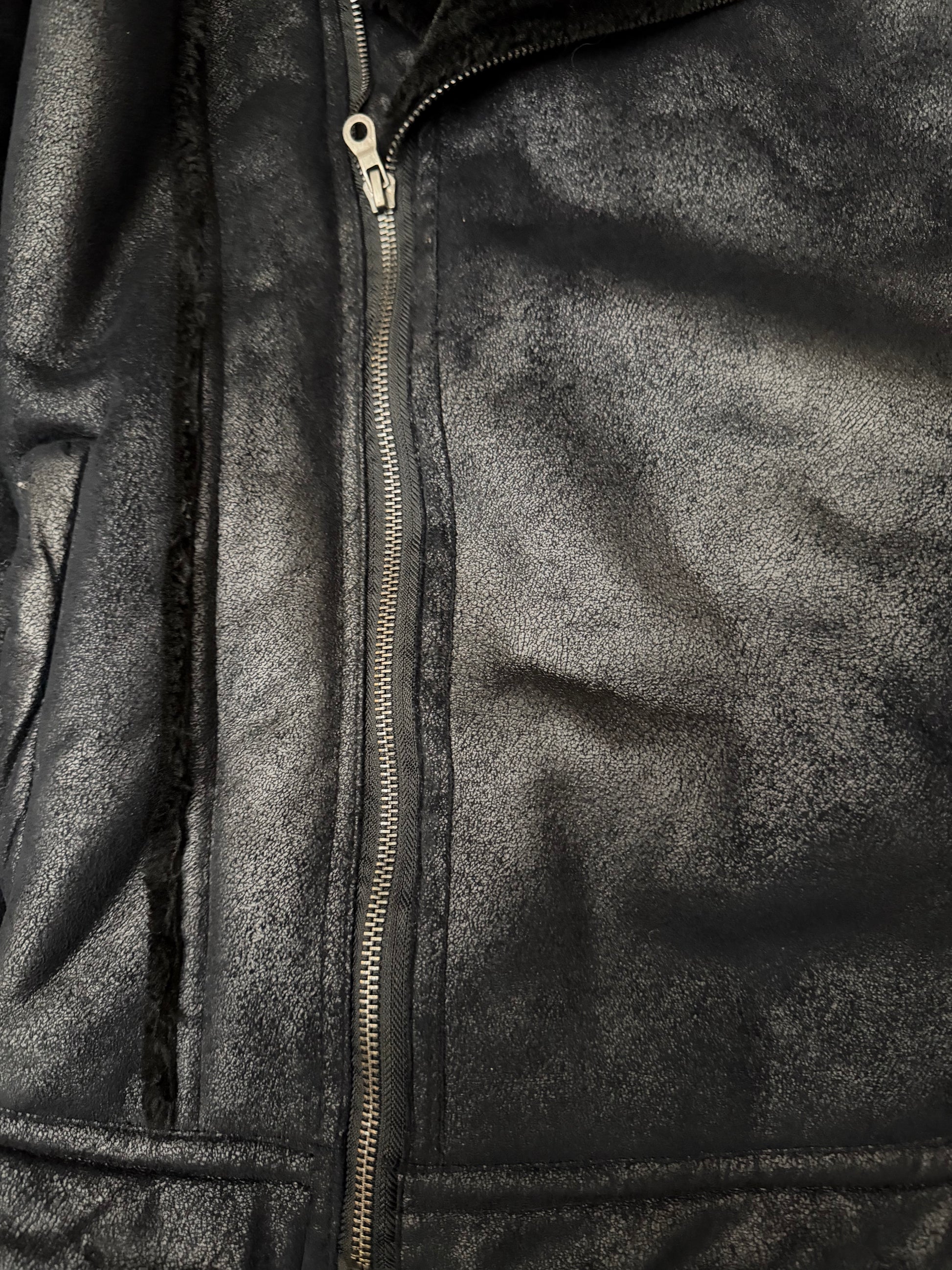 Bernings Sho cracked waxed fur jacket