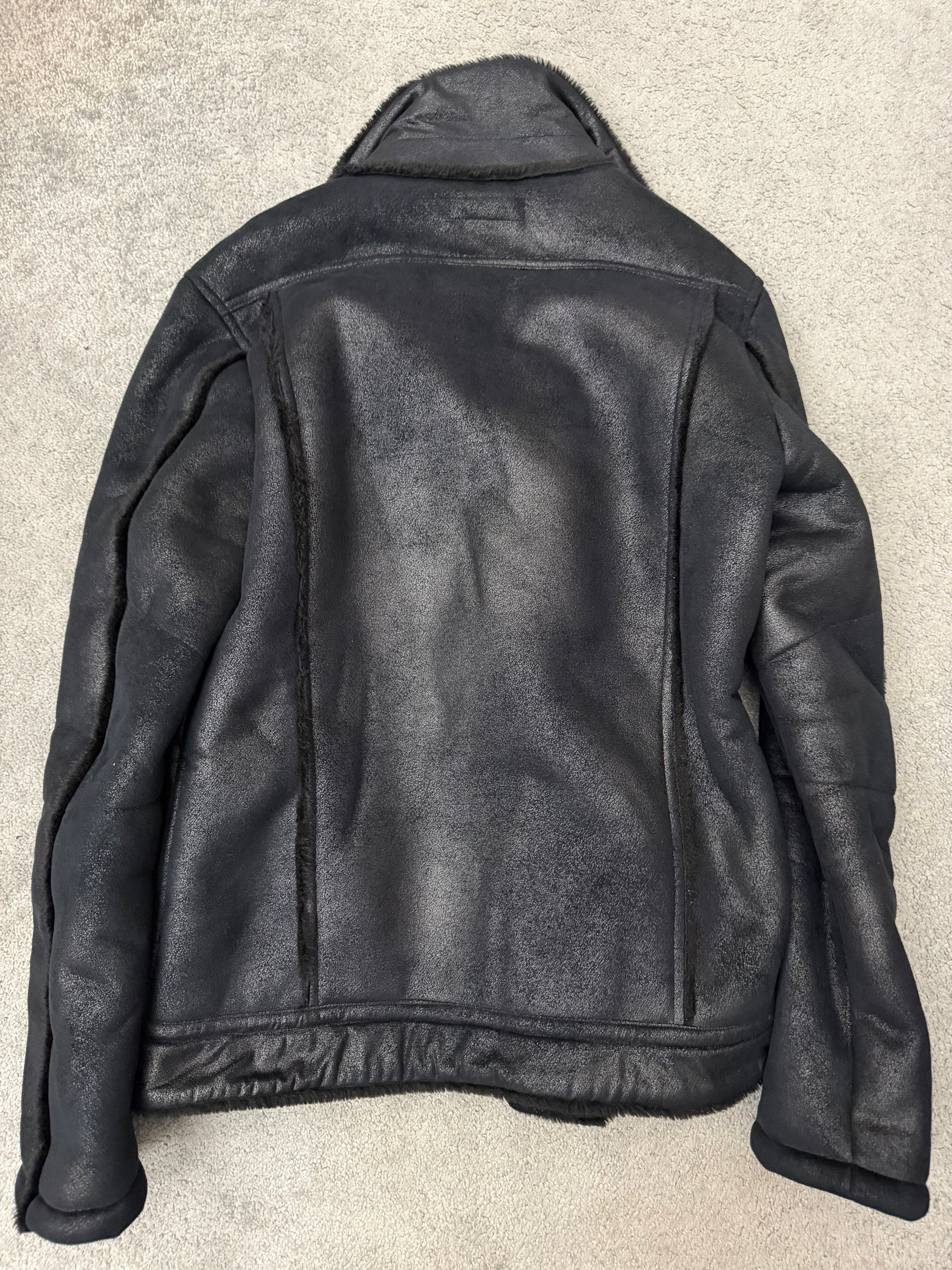 Bernings Sho cracked waxed fur jacket