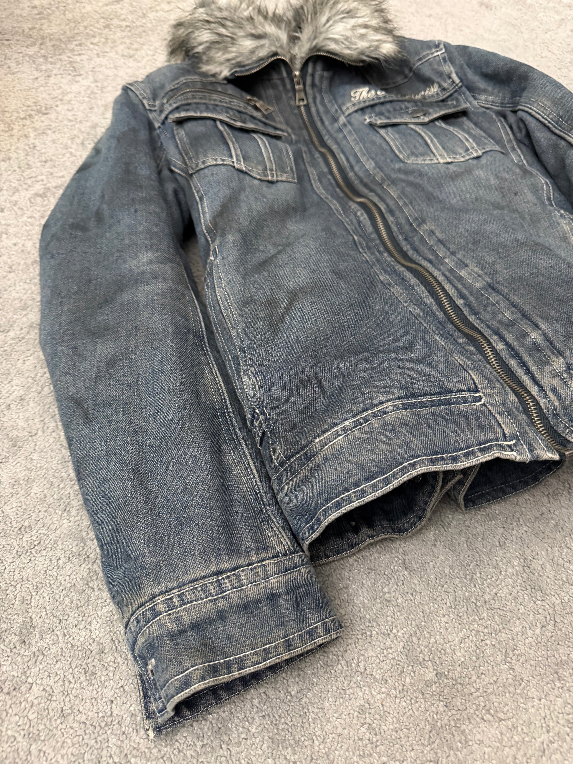 In The Attic Embroidery Fur Jacket