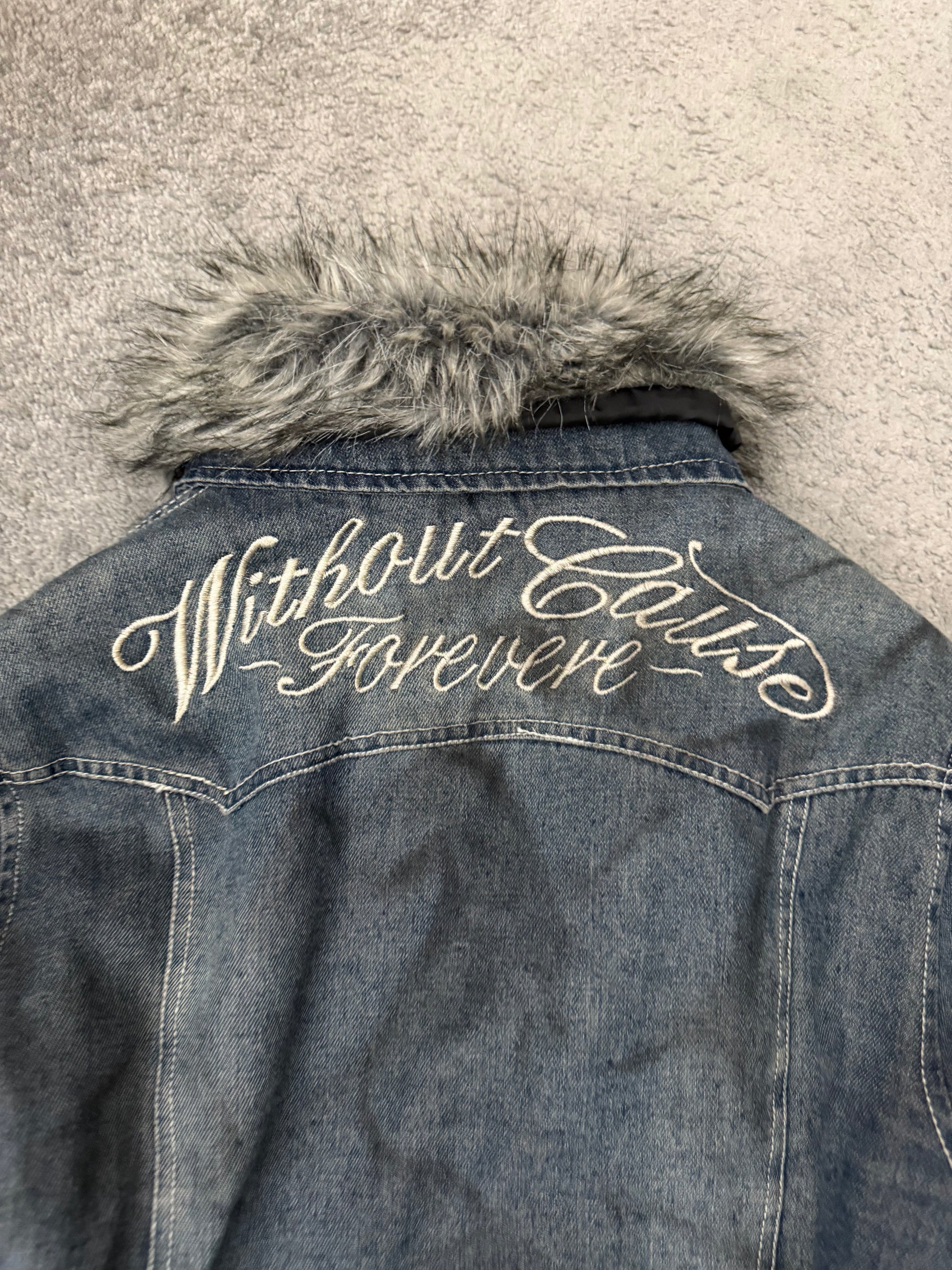 In The Attic Embroidery Fur Jacket