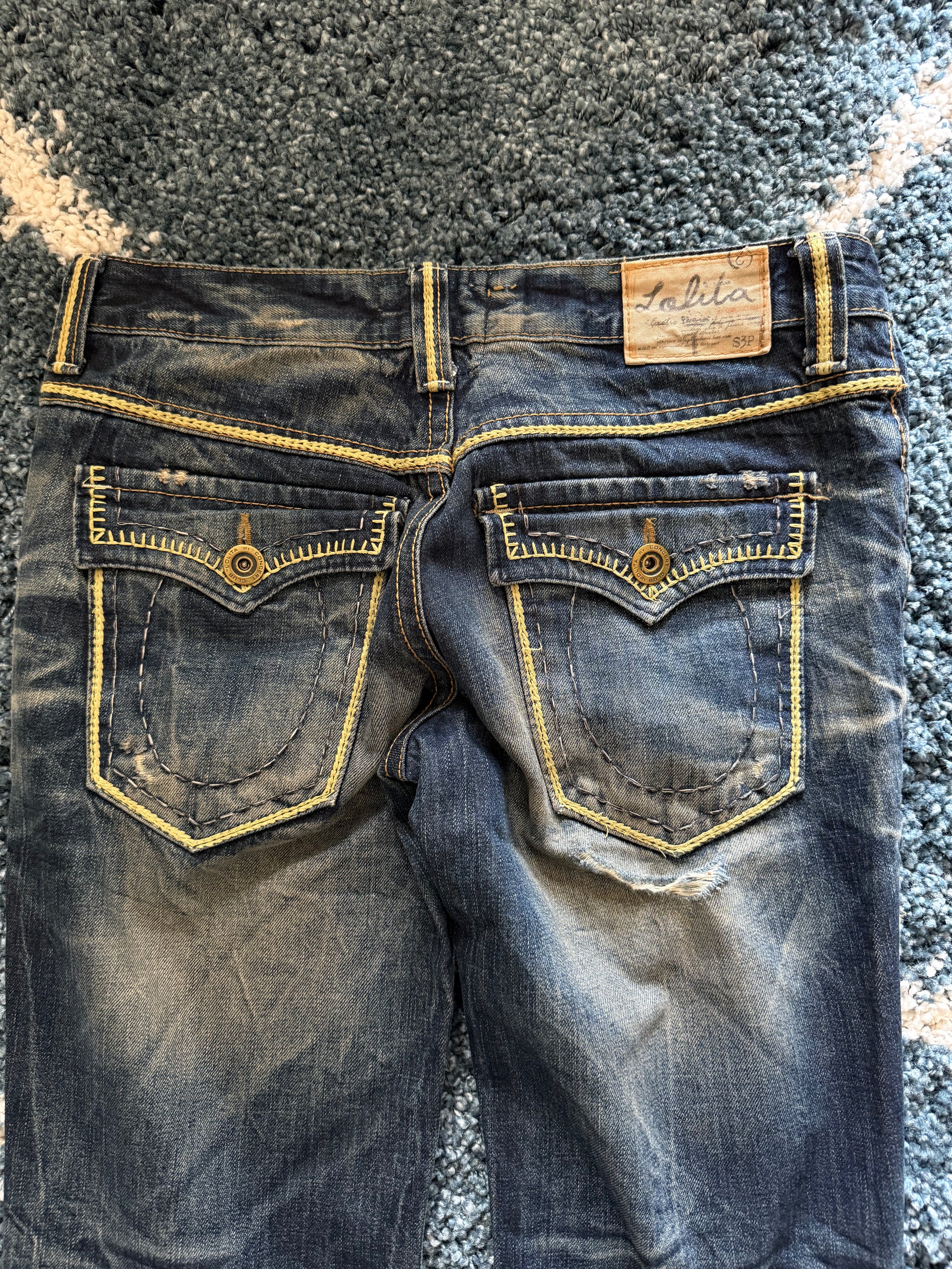 Lolita electric yellow flared jeans