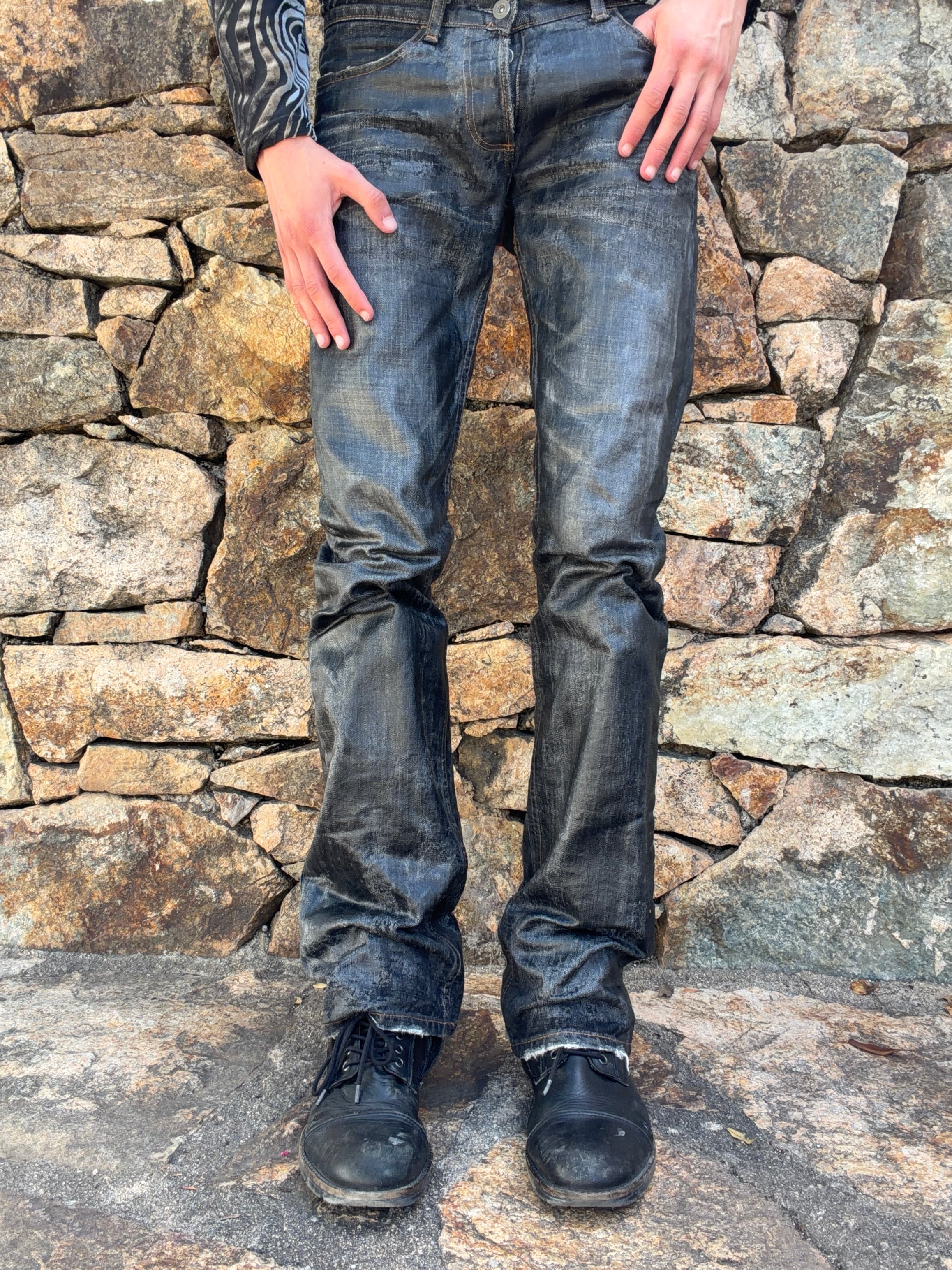 Rip Van Winkle Waxed Bootcut Pants