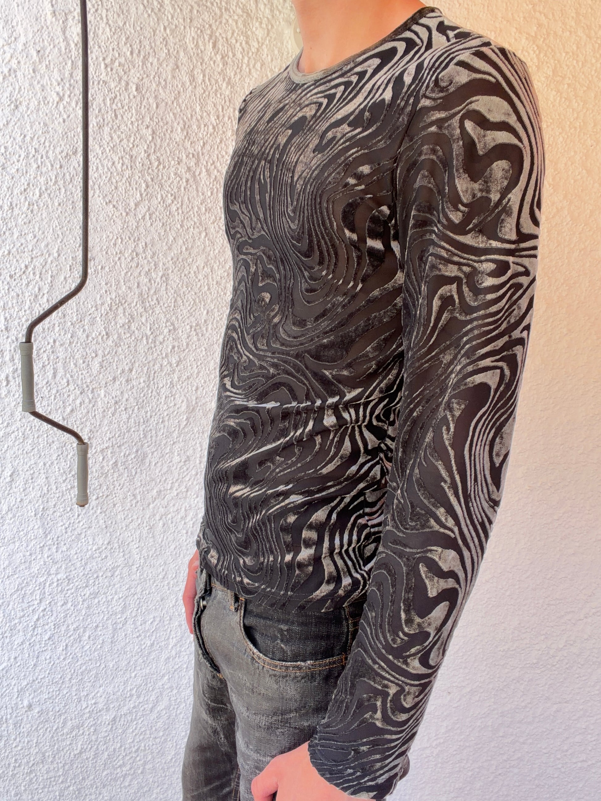 5351 Pour Les Hommes Director Oil See Through Longsleeve