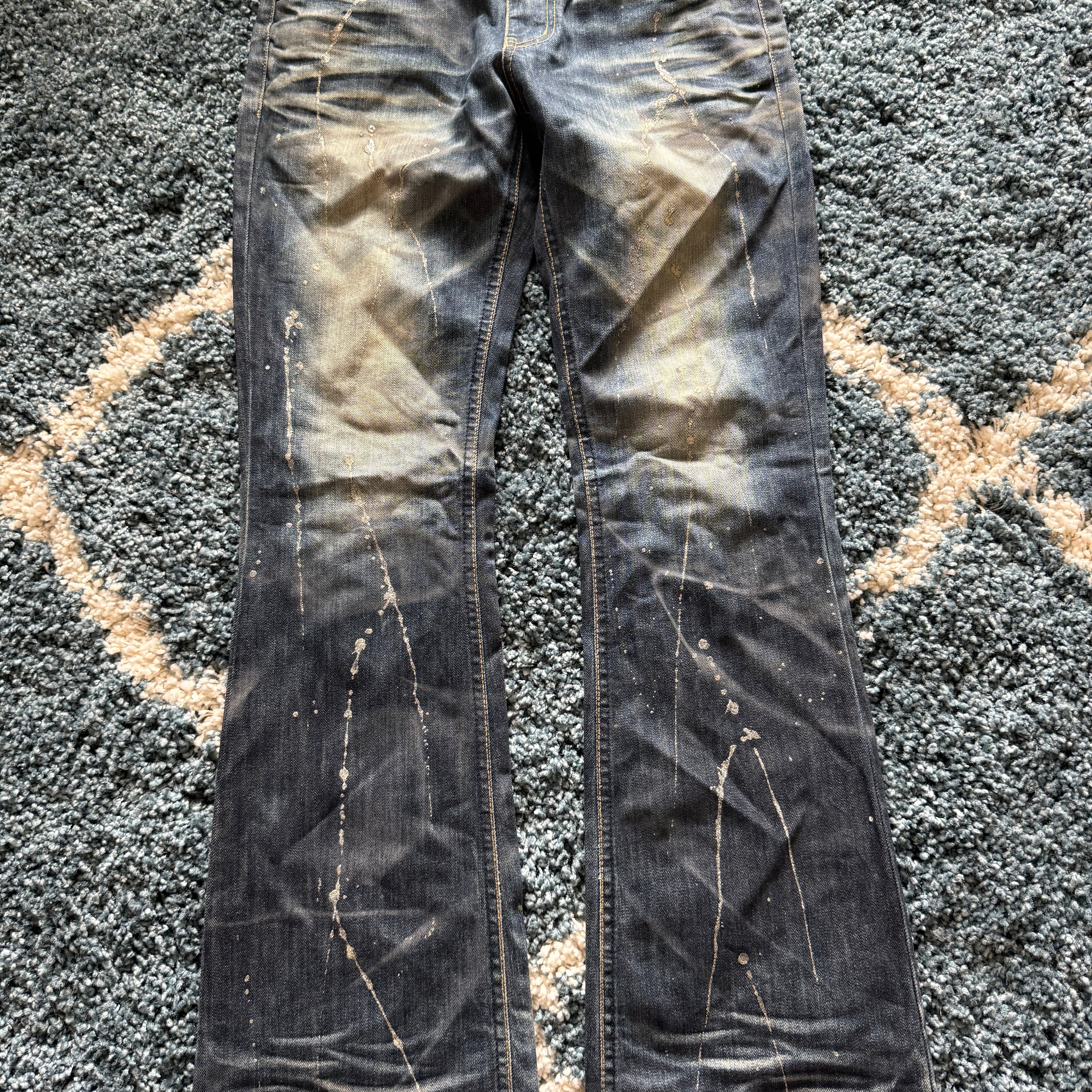 Midas splattered flared denim